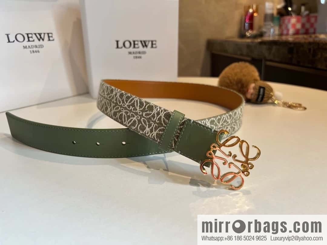LOEWE new logo jacquard women's belt 3.0cm