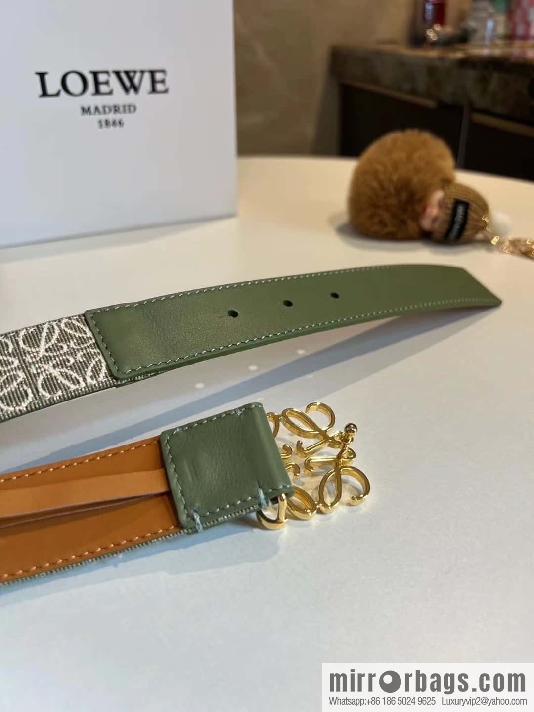 LOEWE new logo jacquard women's belt 3.0cm
