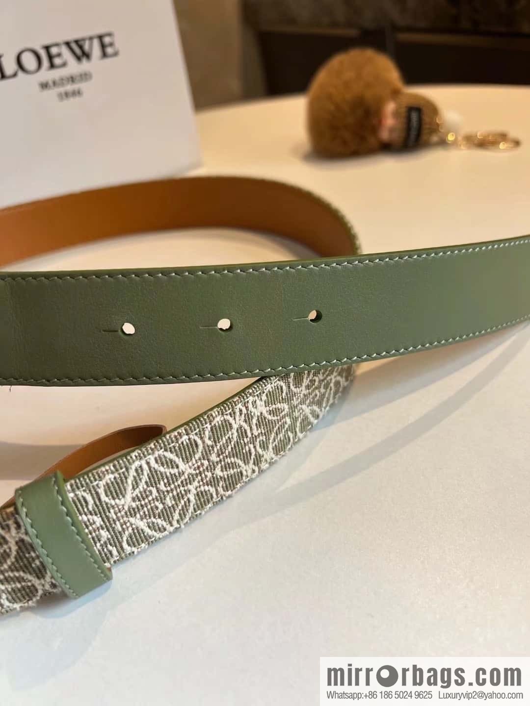LOEWE new logo jacquard women's belt 3.0cm