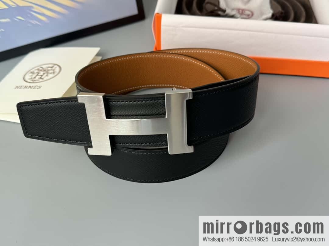 HERMES Double-sided imported palm texture 38mm belt