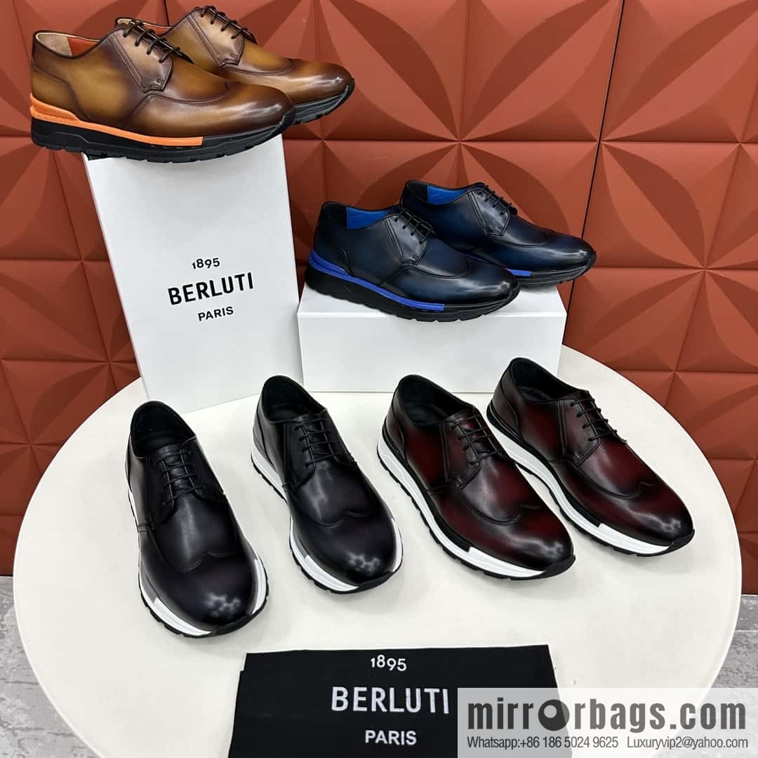 ๐๐Berlut Bruti, Upgraded 4th Generation Private Model Outsole Fast Track Leather Sneakers