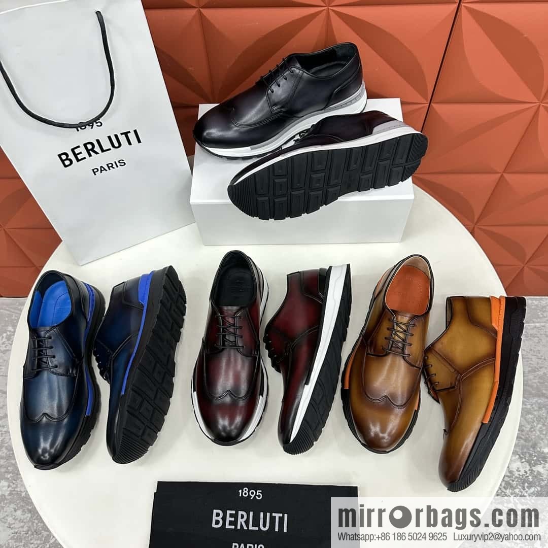 ๐๐Berlut Bruti, Upgraded 4th Generation Private Model Outsole Fast Track Leather Sneakers