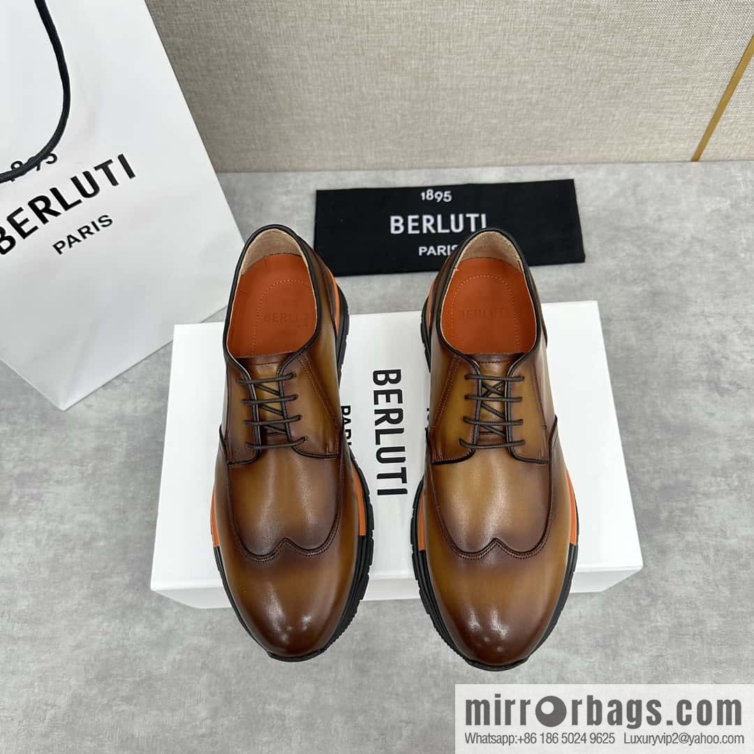 ๐๐Berlut Bruti, Upgraded 4th Generation Private Model Outsole Fast Track Leather Sneakers