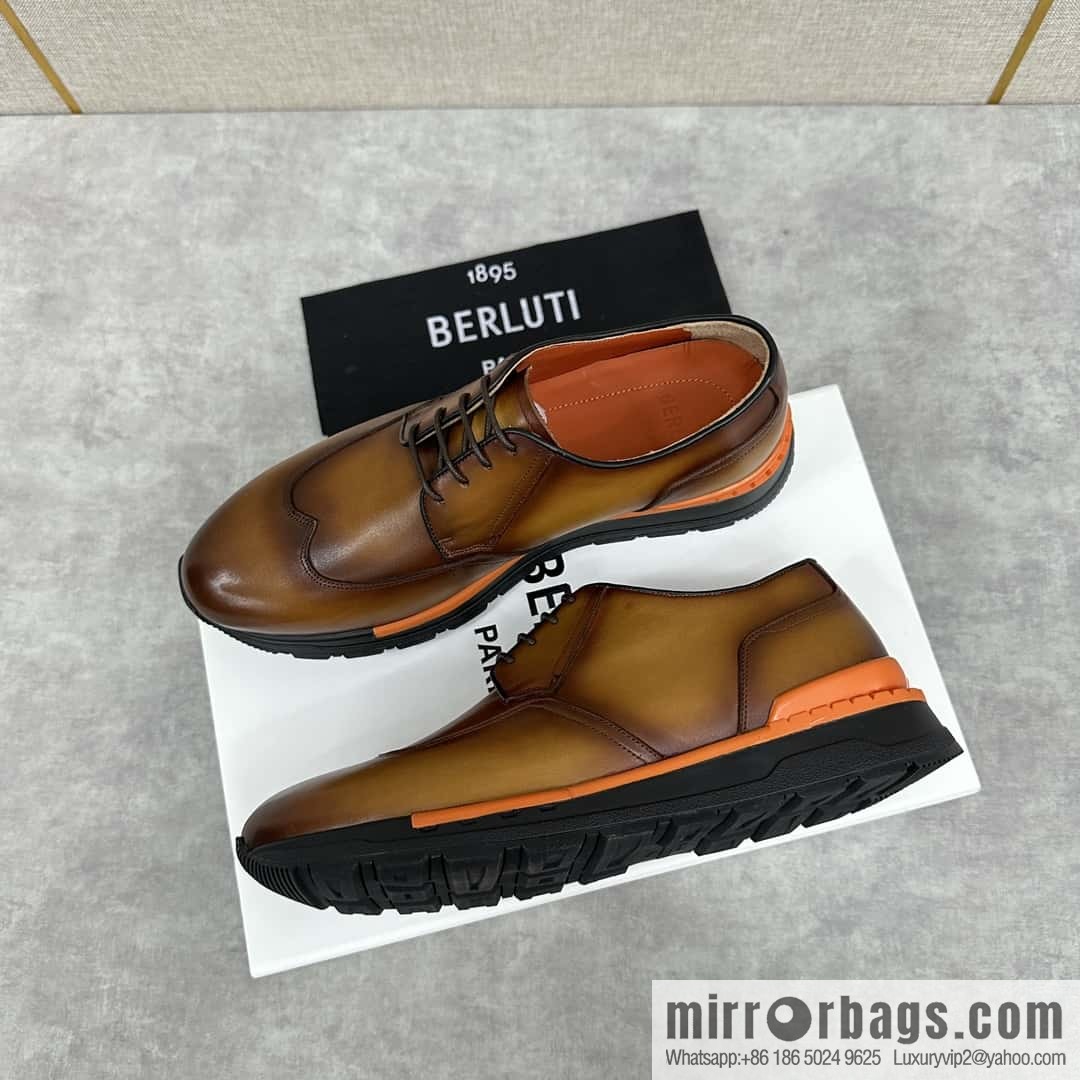 ๐๐Berlut Bruti, Upgraded 4th Generation Private Model Outsole Fast Track Leather Sneakers