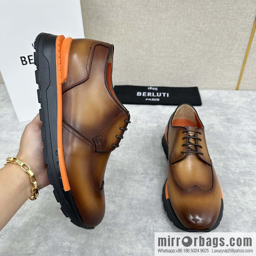 ๐๐Berlut Bruti, Upgraded 4th Generation Private Model Outsole Fast Track Leather Sneakers