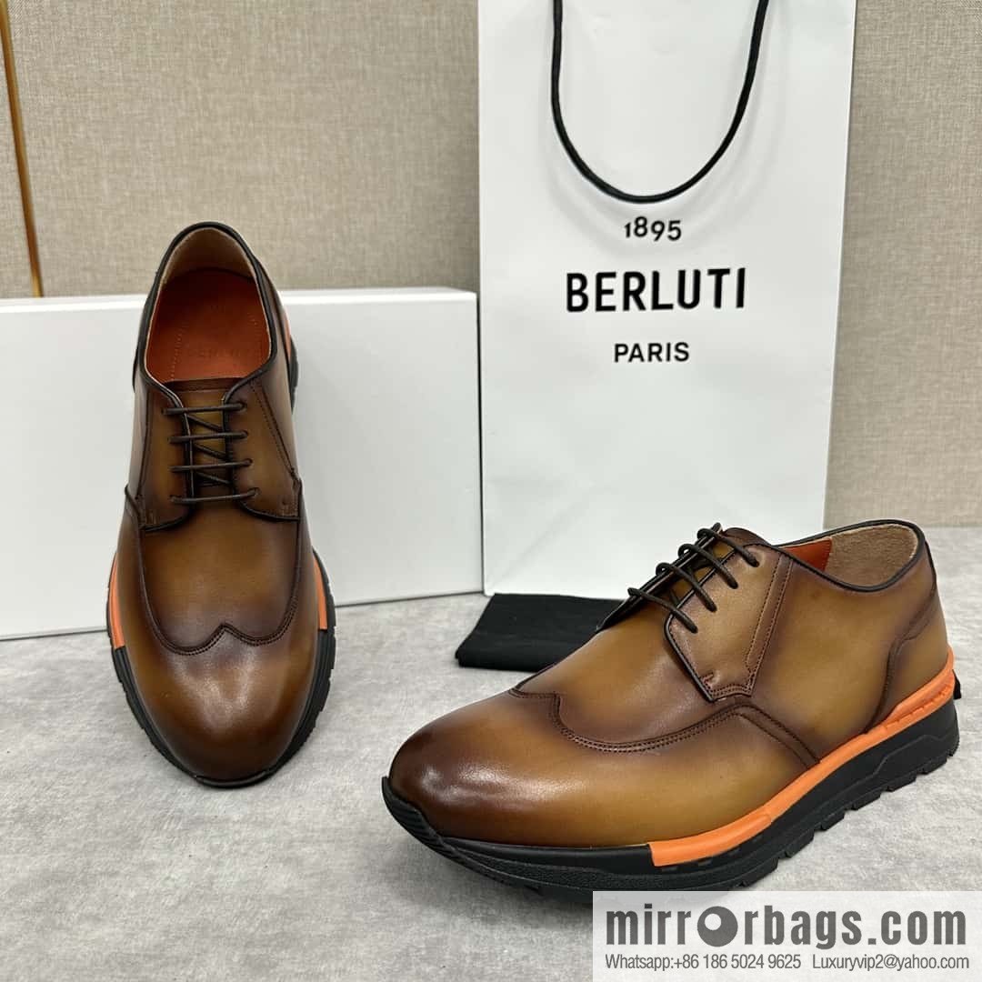 ๐๐Berlut Bruti, Upgraded 4th Generation Private Model Outsole Fast Track Leather Sneakers