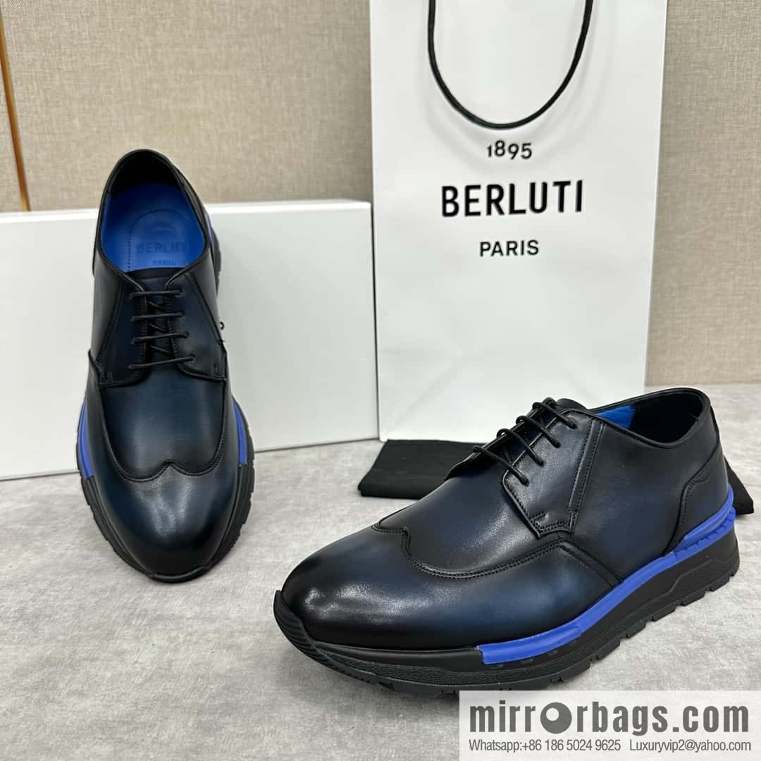 ๐๐Berlut Bruti, Upgraded 4th Generation Private Model Outsole Fast Track Leather Sneakers
