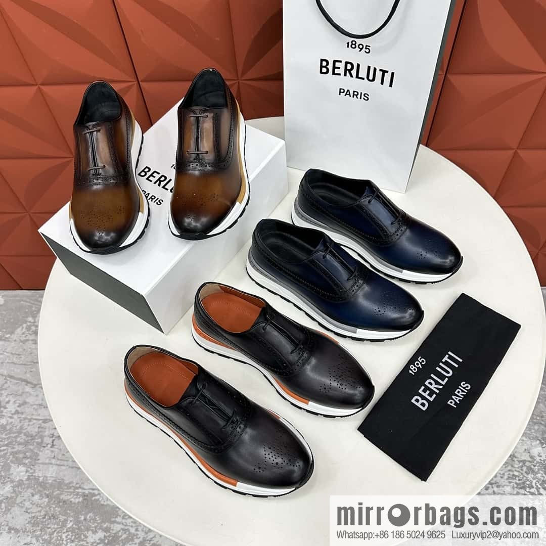 ๐๐Berlut Bruti, Upgraded 4th Generation Private Model Outsole Fast Track Leather Sneakers