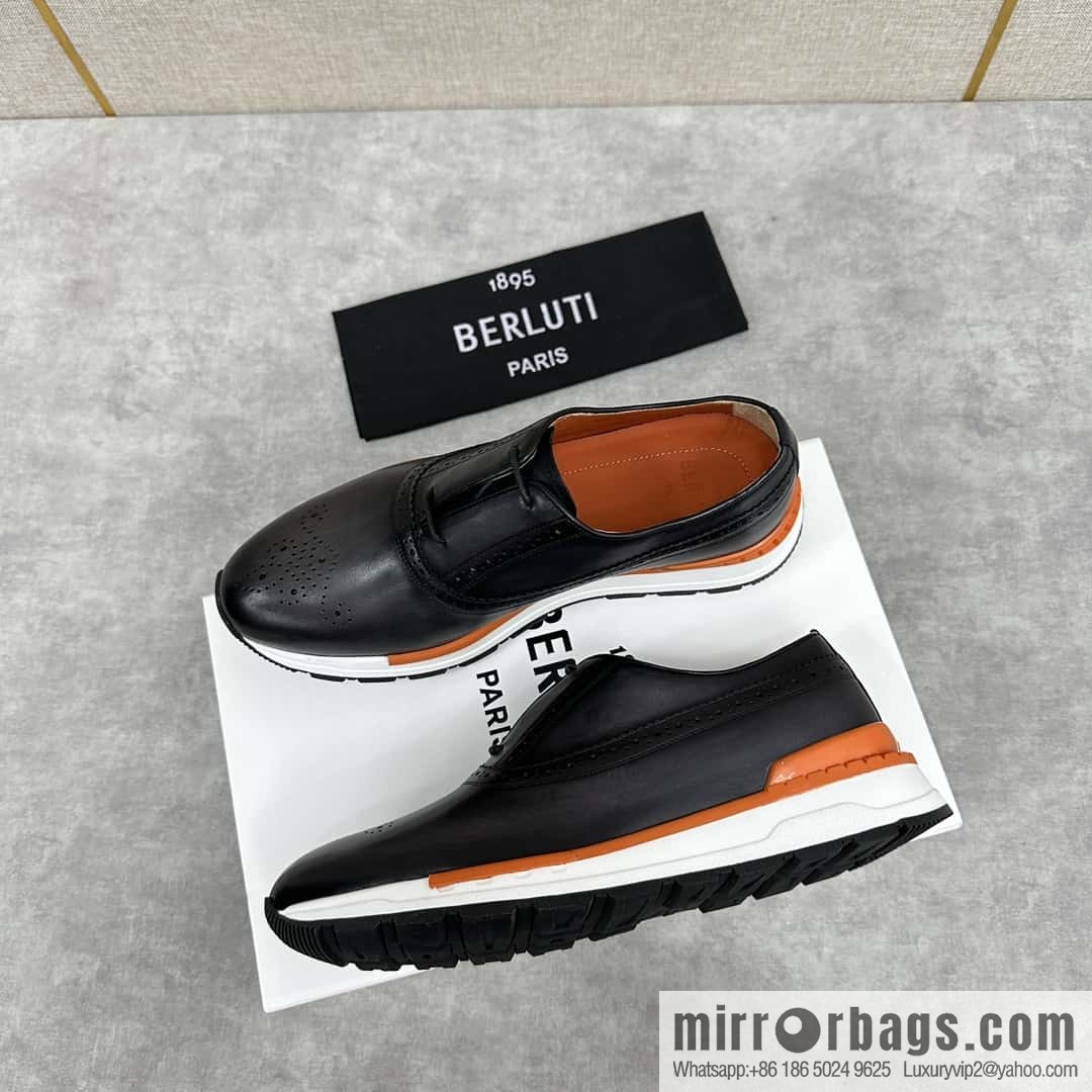 ๐๐Berlut Bruti, Upgraded 4th Generation Private Model Outsole Fast Track Leather Sneakers