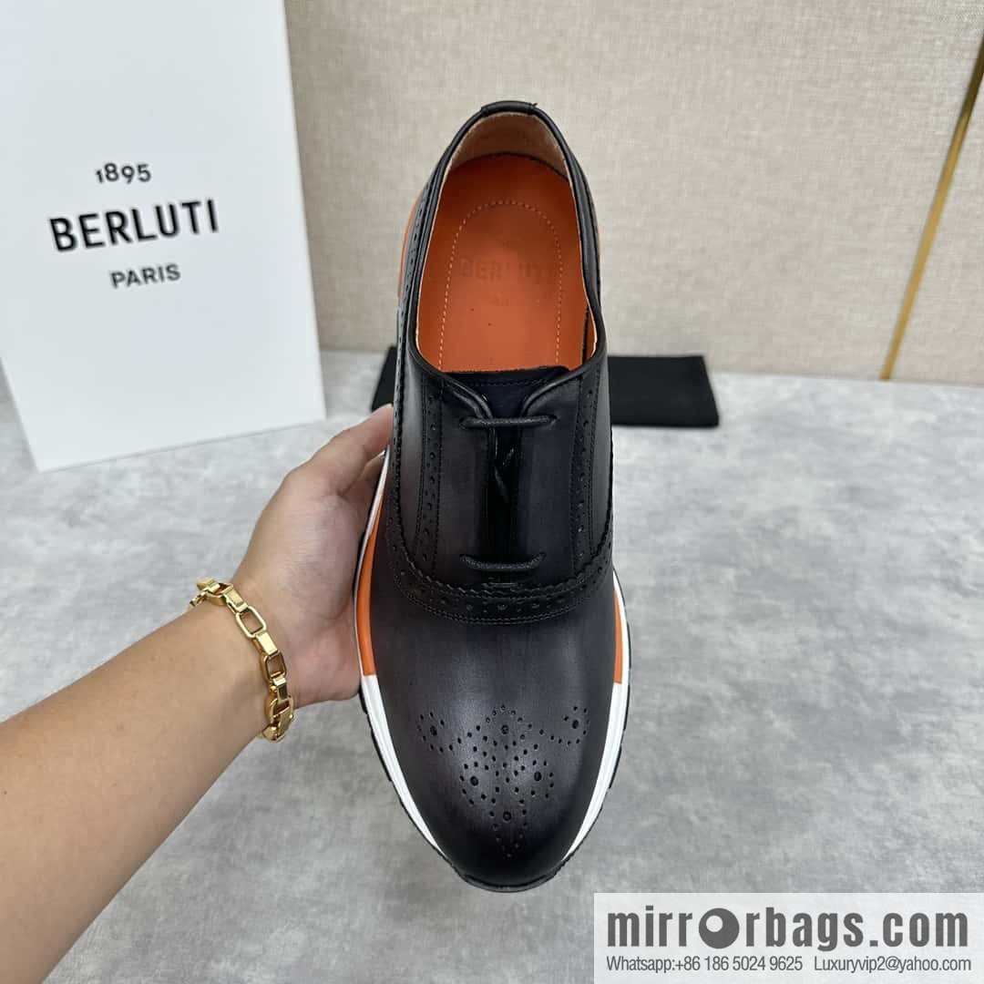 ๐๐Berlut Bruti, Upgraded 4th Generation Private Model Outsole Fast Track Leather Sneakers