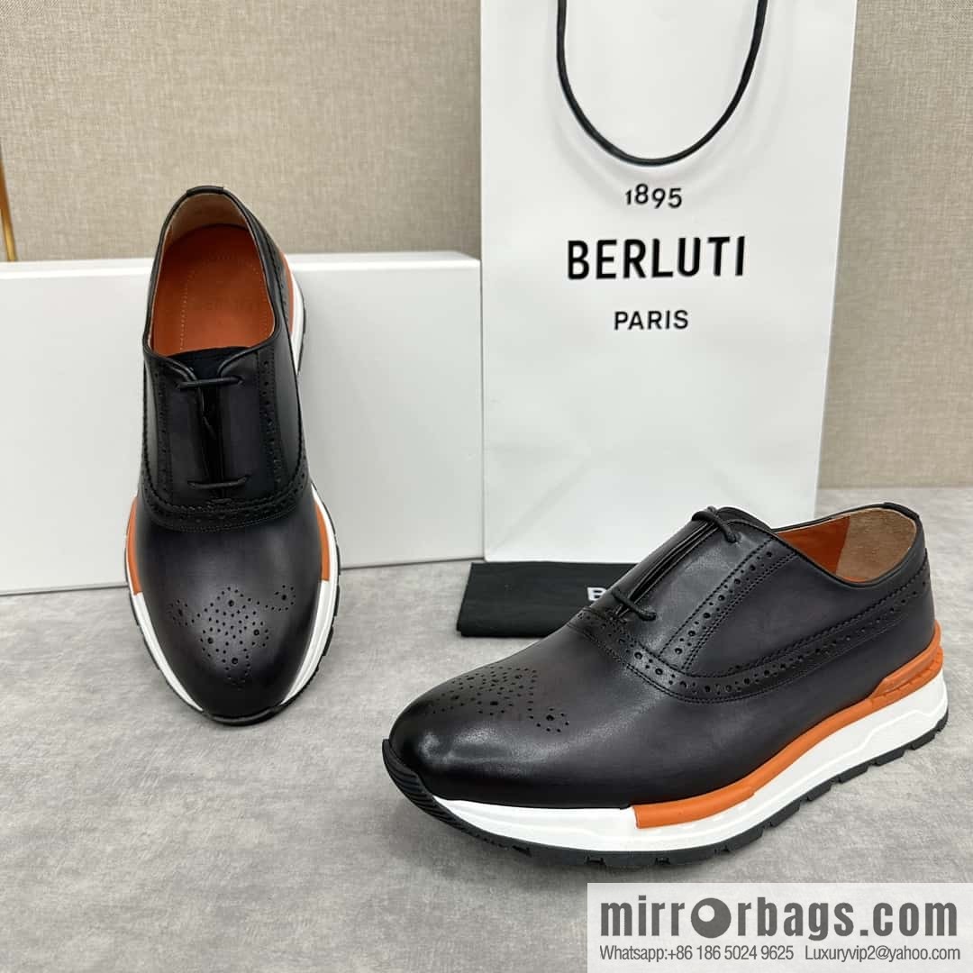 ๐๐Berlut Bruti, Upgraded 4th Generation Private Model Outsole Fast Track Leather Sneakers