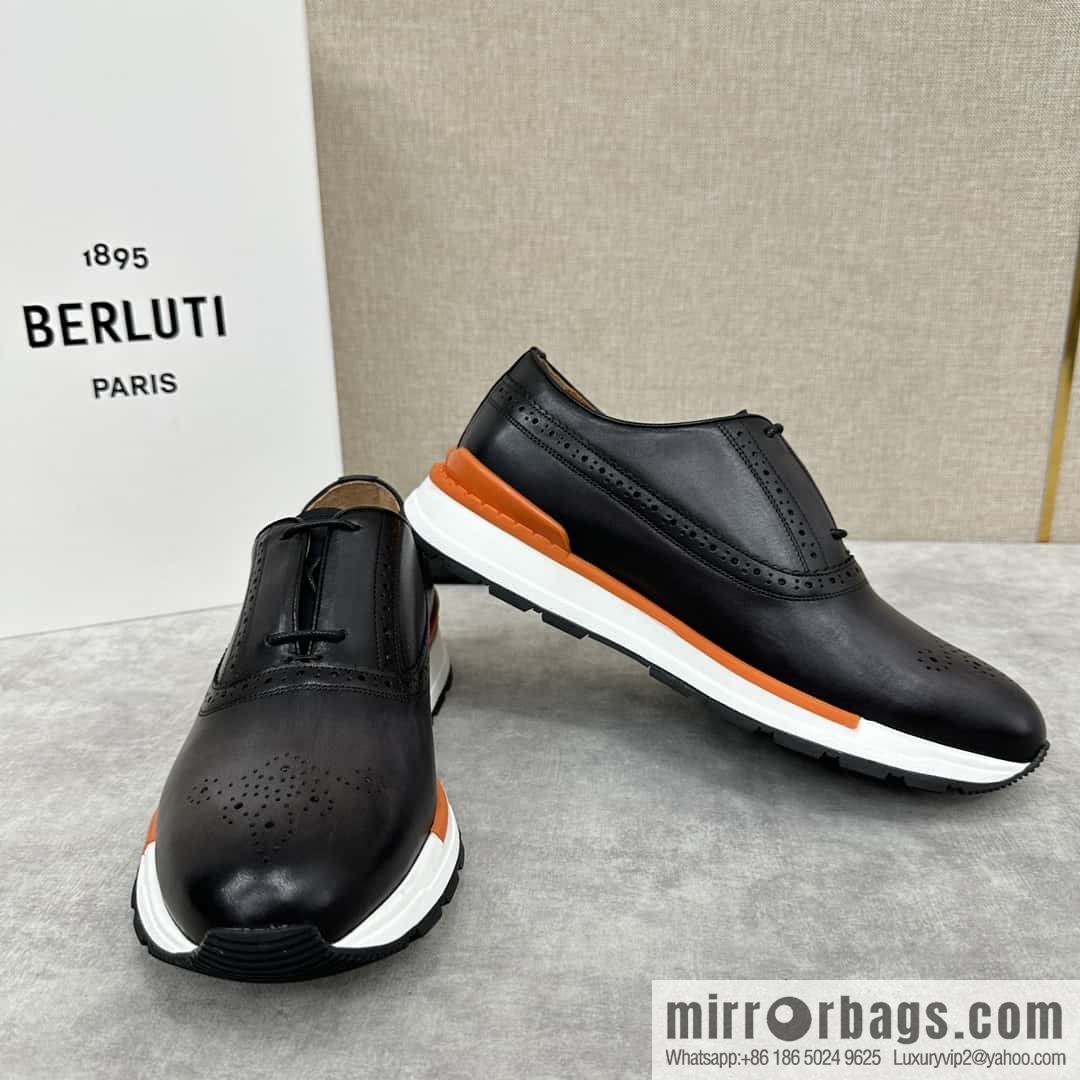 ๐๐Berlut Bruti, Upgraded 4th Generation Private Model Outsole Fast Track Leather Sneakers
