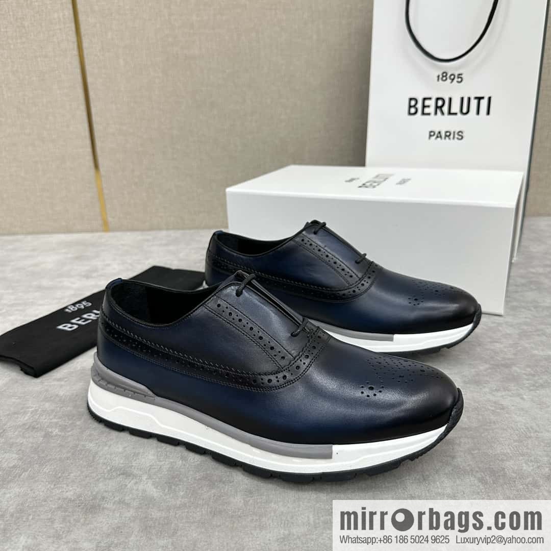 ๐๐Berlut Bruti, Upgraded 4th Generation Private Model Outsole Fast Track Leather Sneakers