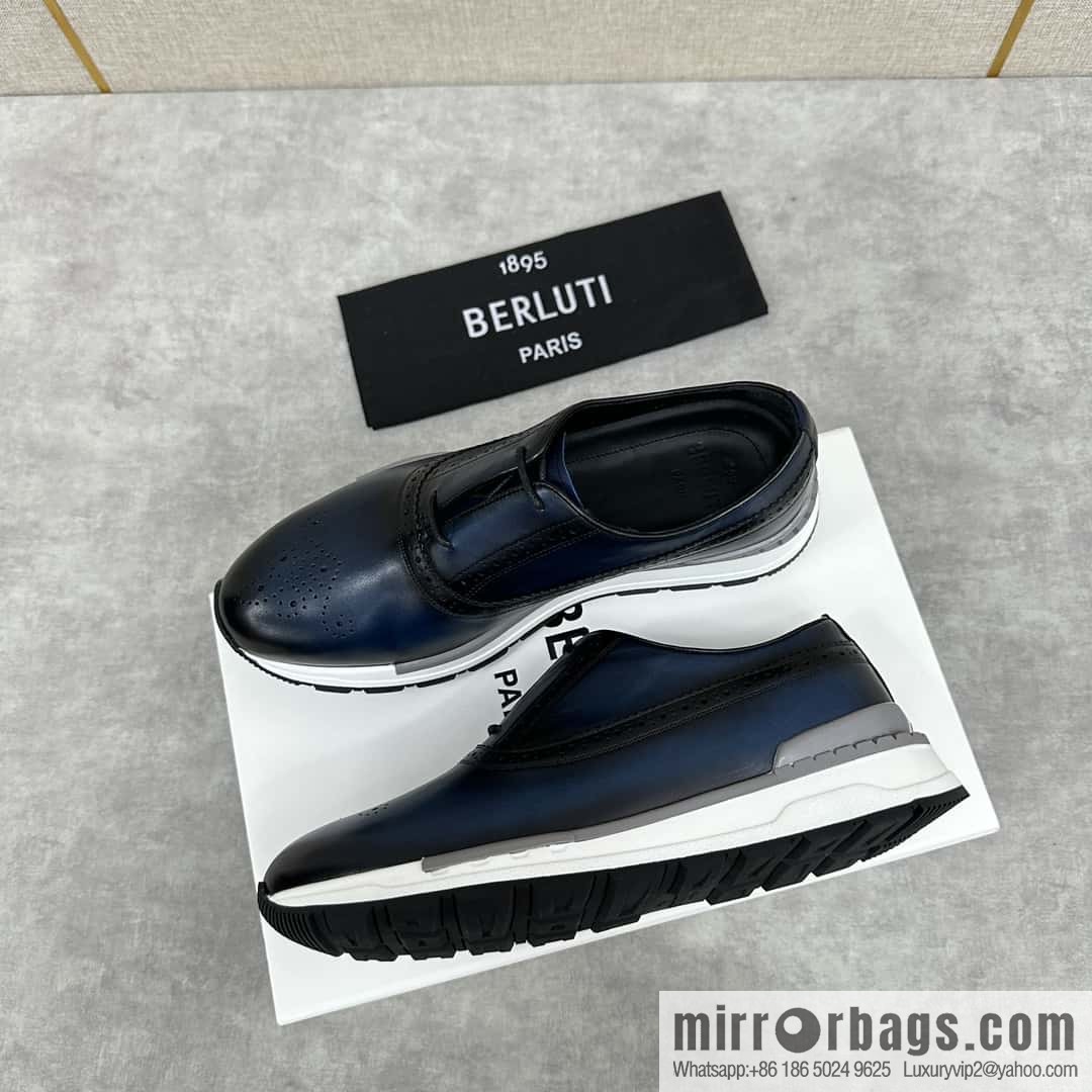 ๐๐Berlut Bruti, Upgraded 4th Generation Private Model Outsole Fast Track Leather Sneakers