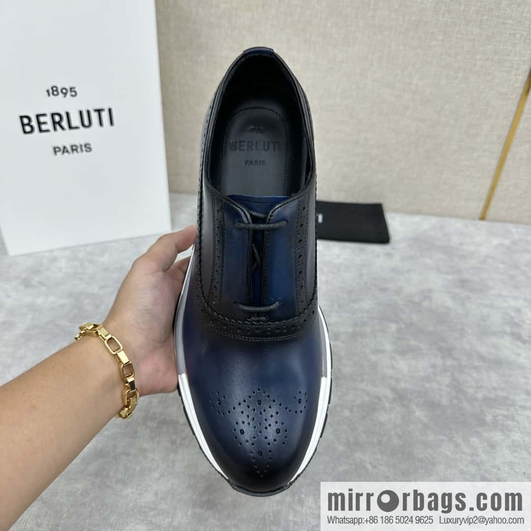 ๐๐Berlut Bruti, Upgraded 4th Generation Private Model Outsole Fast Track Leather Sneakers