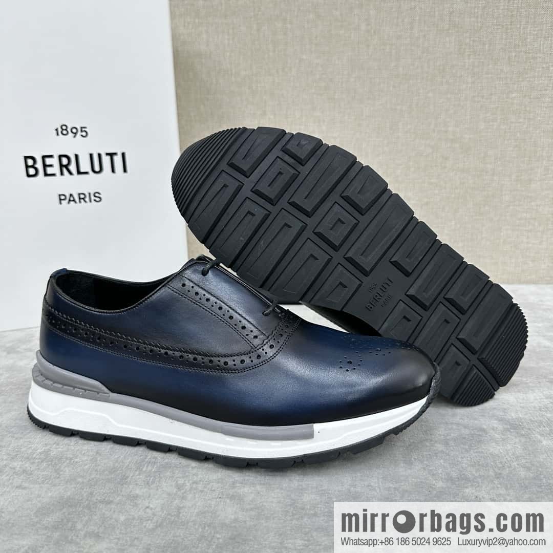 ๐๐Berlut Bruti, Upgraded 4th Generation Private Model Outsole Fast Track Leather Sneakers