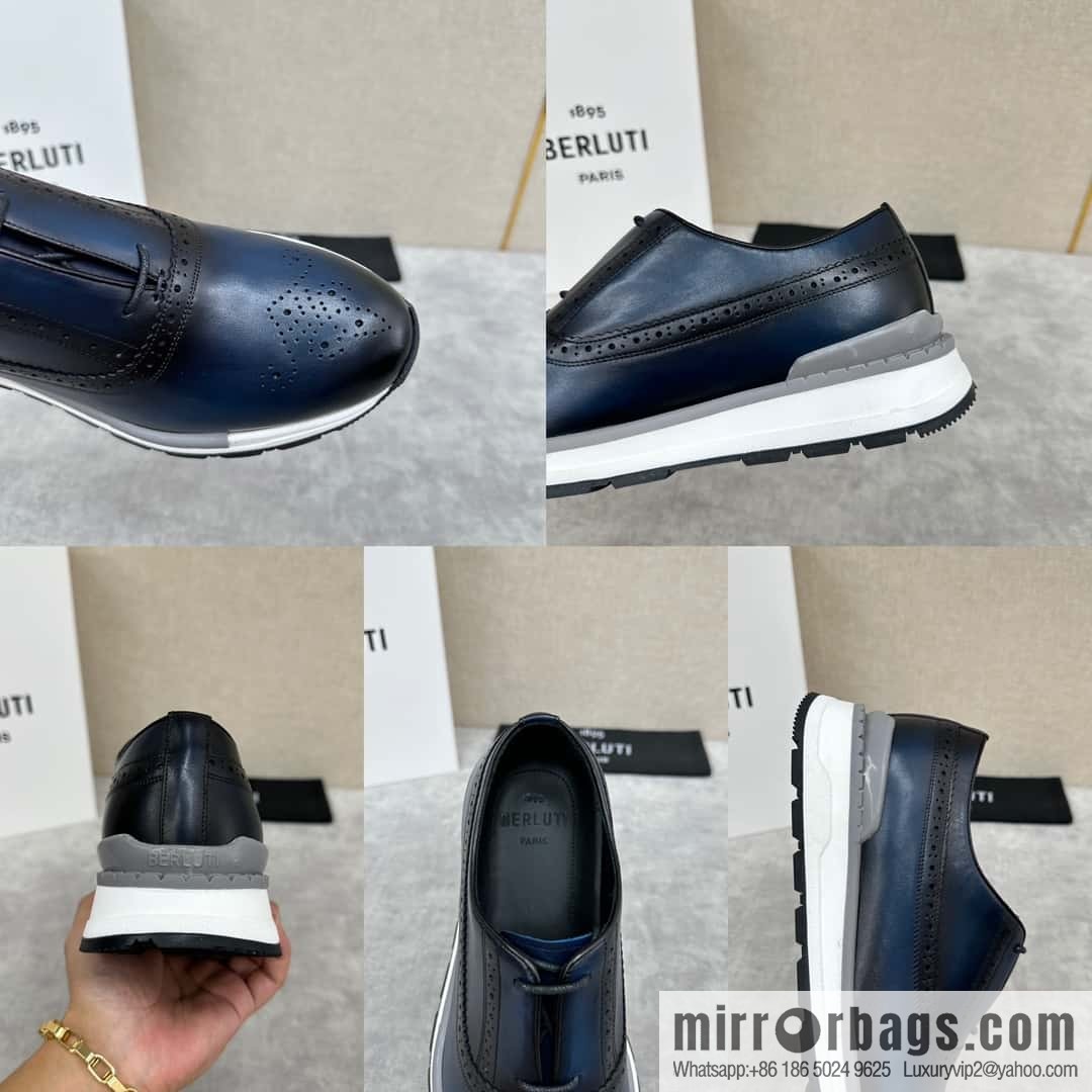 ๐๐Berlut Bruti, Upgraded 4th Generation Private Model Outsole Fast Track Leather Sneakers