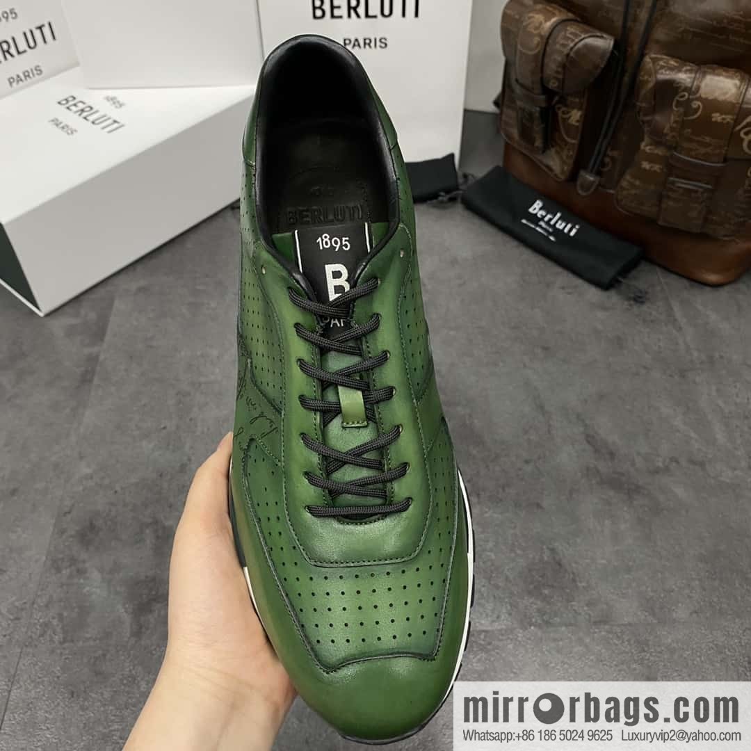 💋💍Berlut Bruti, Upgraded Third Generation Private Model Outsole Fast Track Leather Sneakers