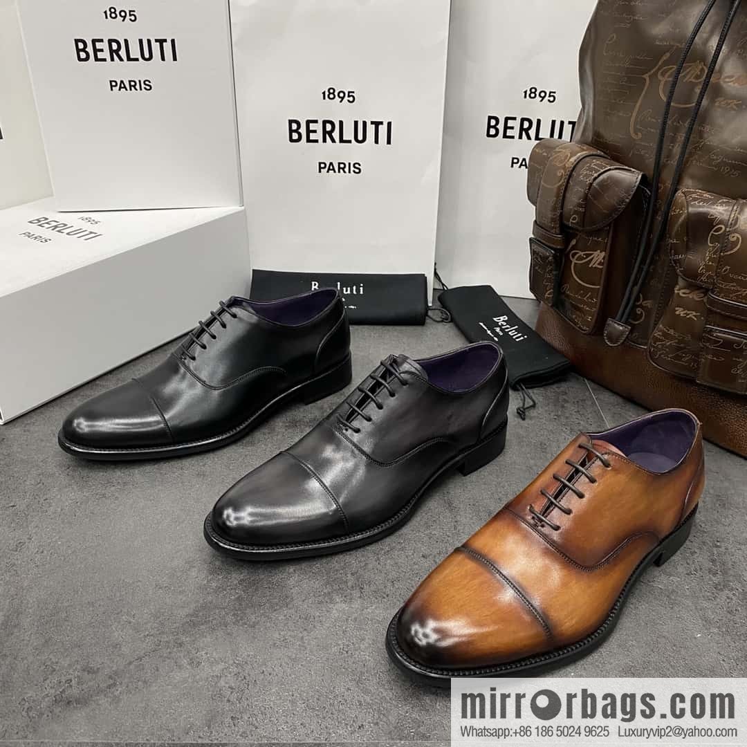 Hot Sale Returns Burlut Galet Hand Polished Cowhide Oxford Shoes