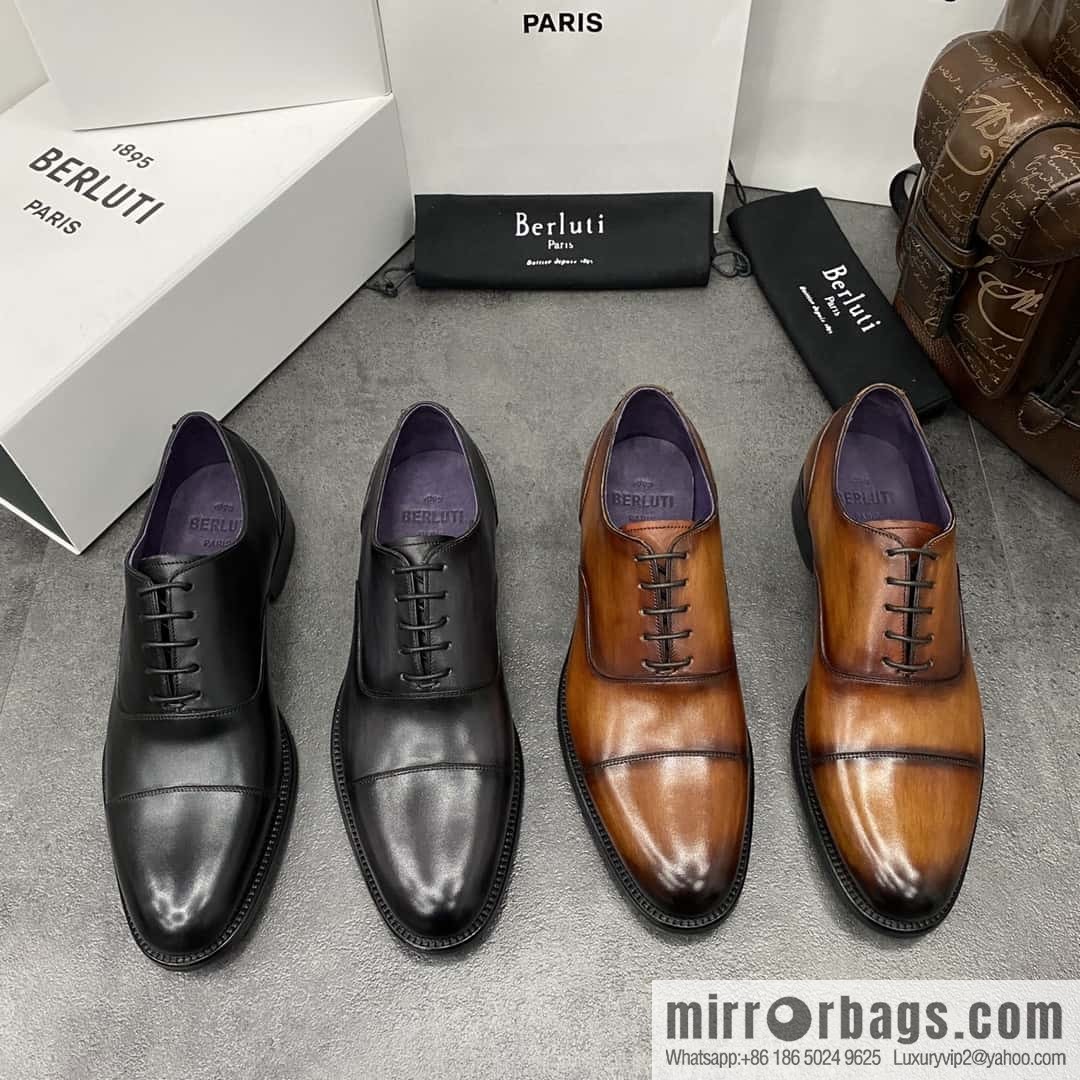 Hot Sale Returns Burlut Galet Hand Polished Cowhide Oxford Shoes