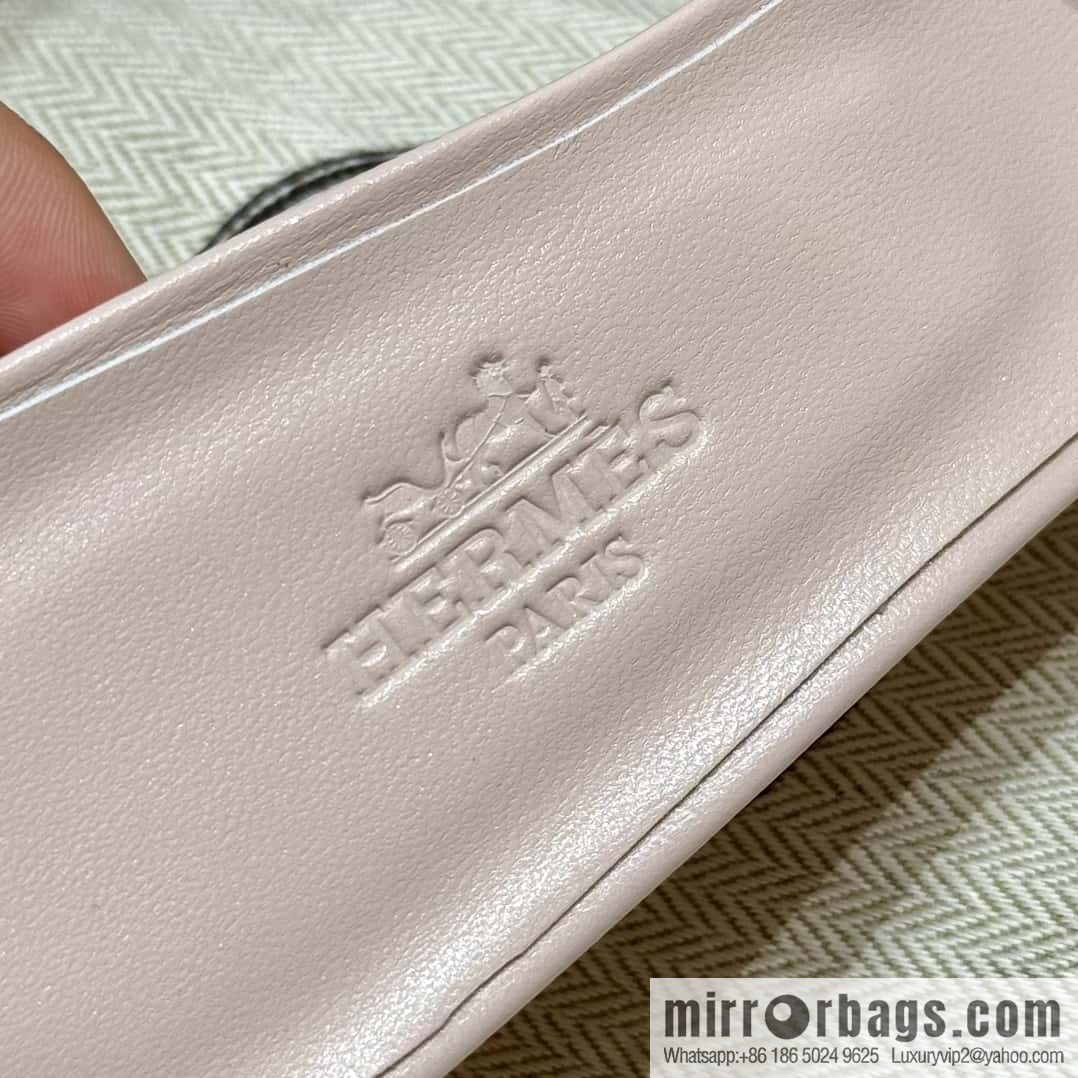 HERMES 185 Oasis High Heel Sandals, Petal Powder /Swift