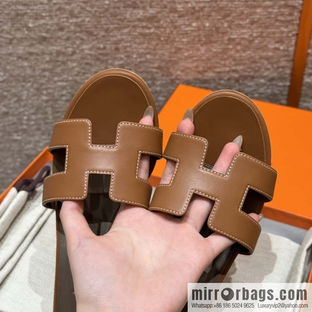 HERMES 185 Oasis high heel sandals, golden brown/ck37/gold plain /Swift