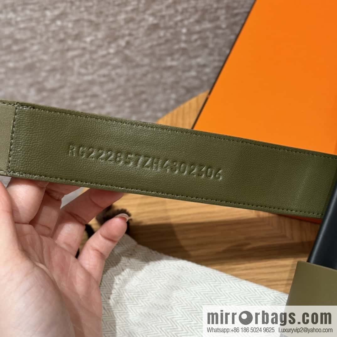 HERMES 180 CHYPRE SANDAL uncle shoes, army green/army green lambskin/Natural lambskin lininh