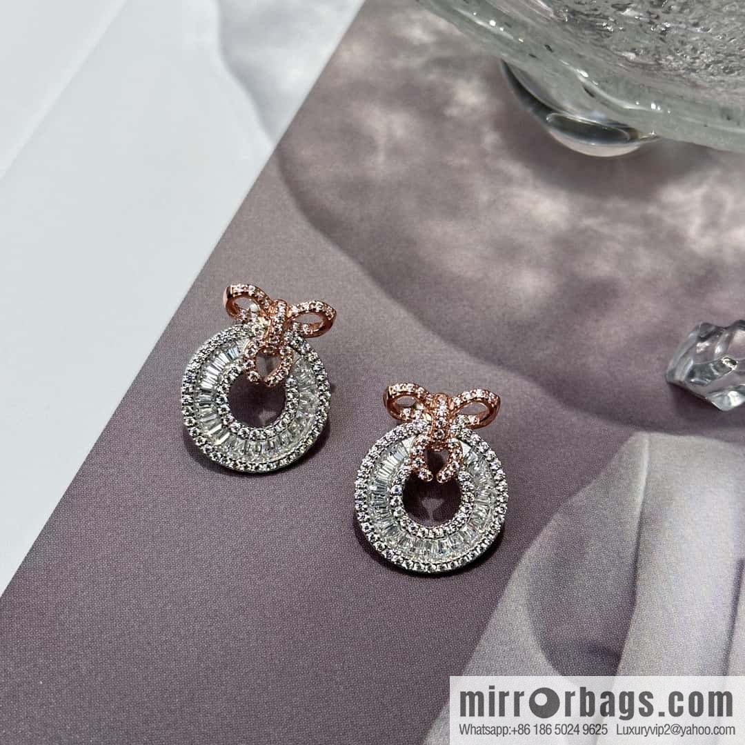 ❗️New ❗️ ☀️ rose gold round bow stud earrings ☀️