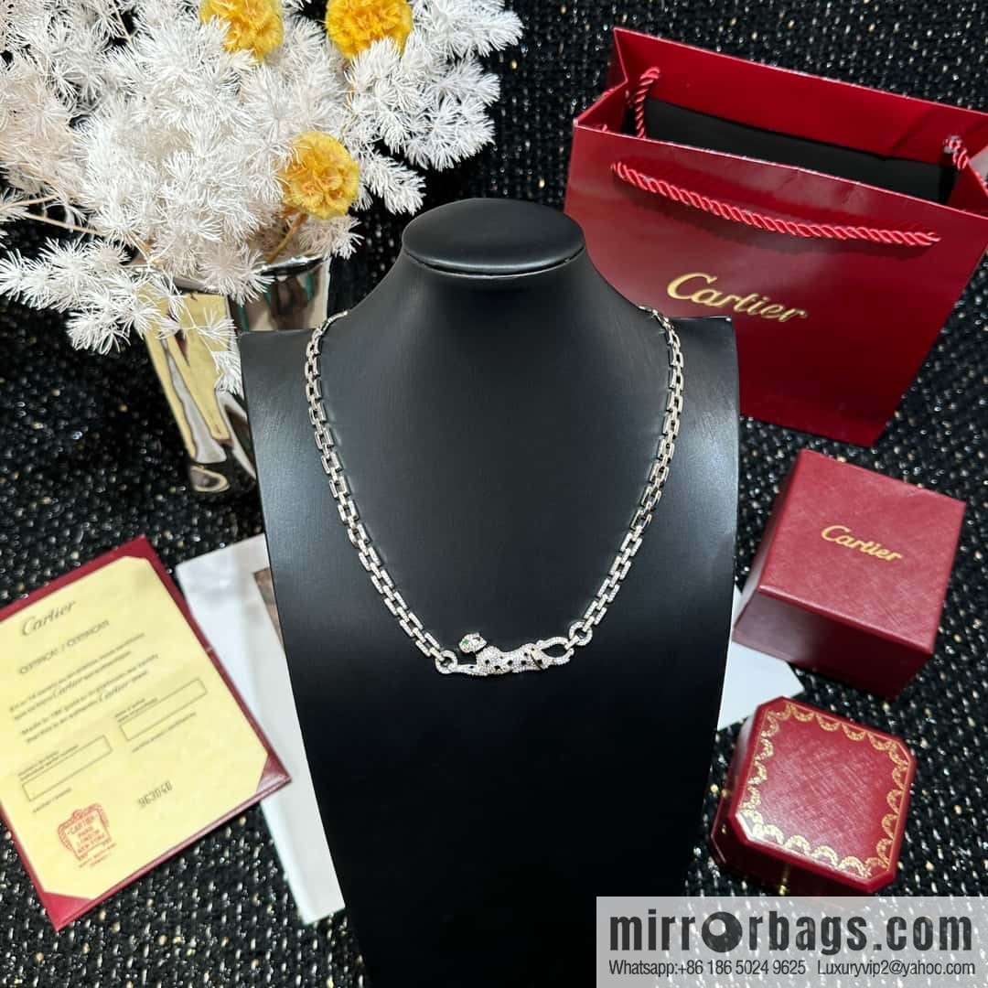 ❗New ❗ ☀ Cartier Cartier Jungle Series Full Diamond Leopard Necklace, Bracelet ☀
