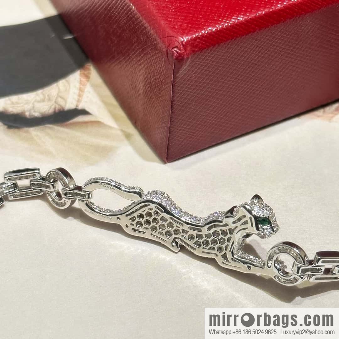 ❗New ❗ ☀ Cartier Cartier Jungle Series Full Diamond Leopard Necklace, Bracelet ☀