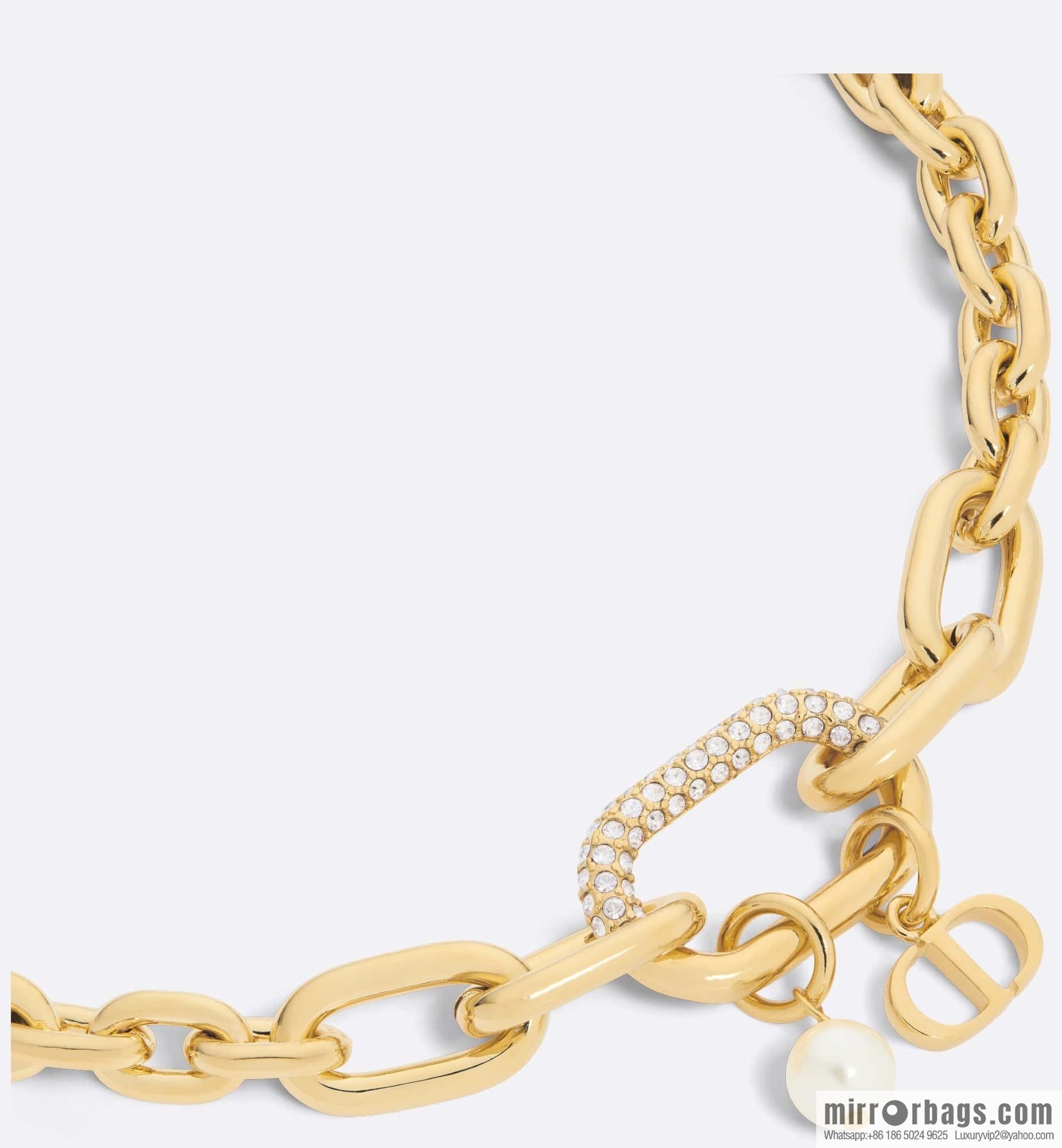 New ☑️ DIOR CD Pearl Chain Bracelet