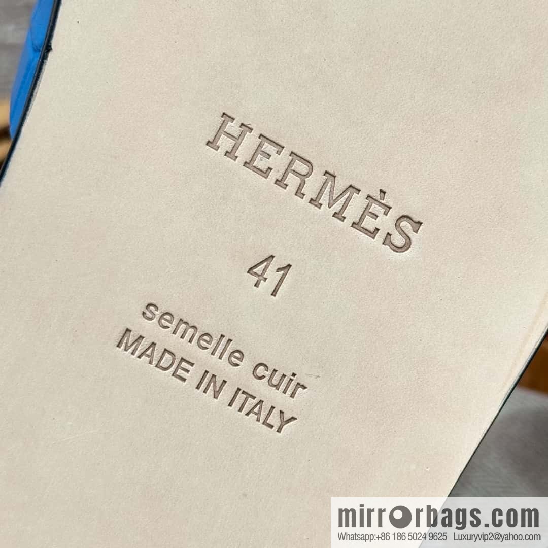 HERMES 182 -Lzmir Men's slippers, Florida blue/OF/with blue feet