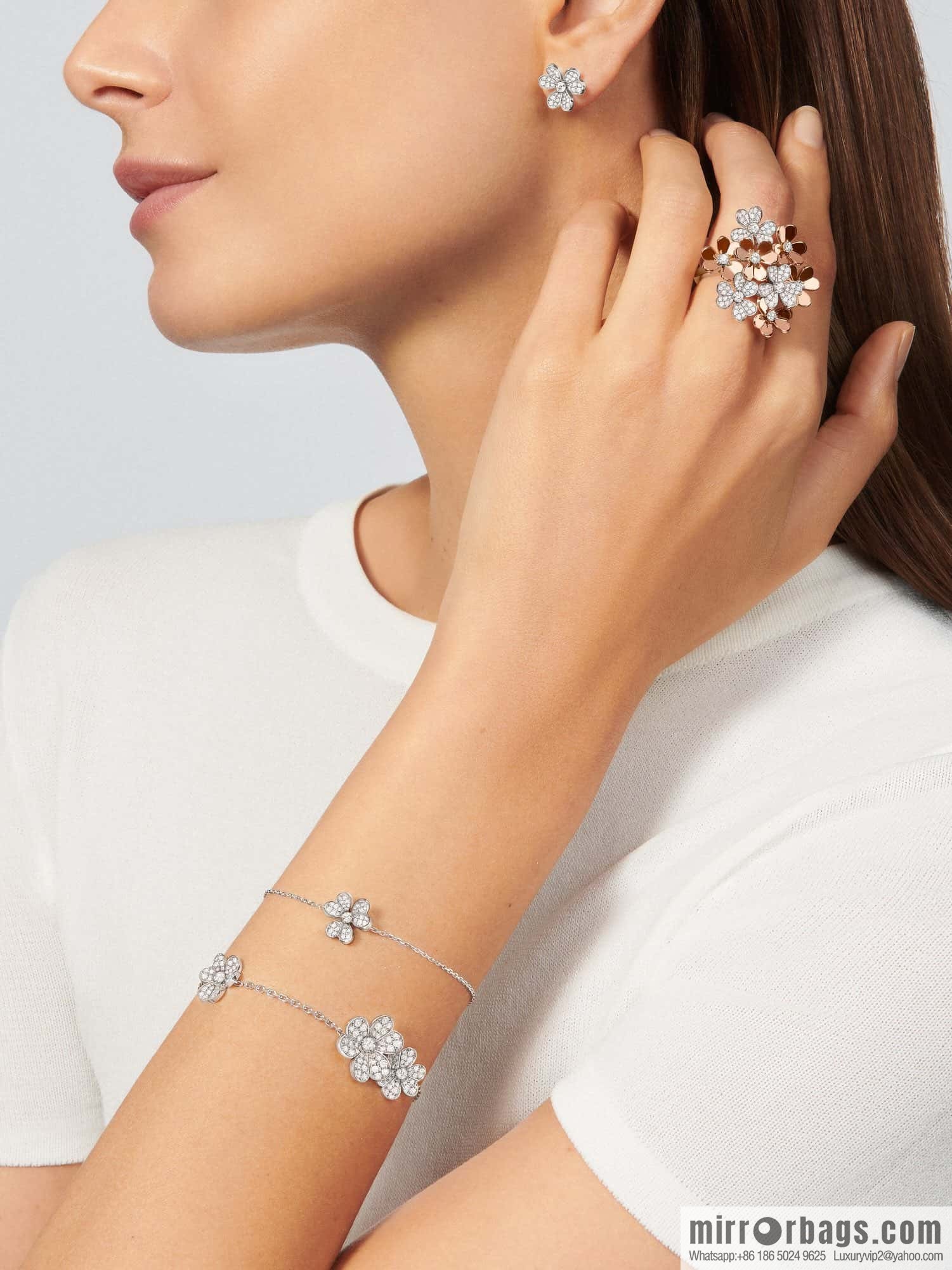 ❗️New ❗️ ☀️ Original ☀️ Van Cleef & Arpels Frivole Ring 8 Clover Ring ☀️