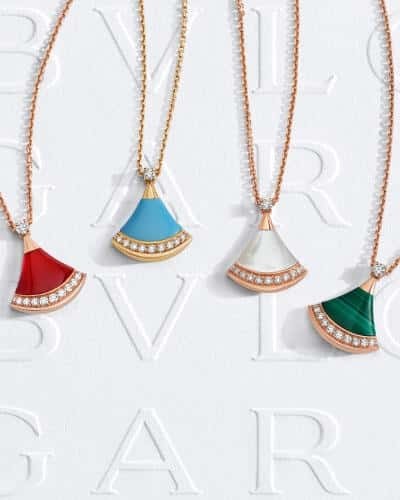 ❗️New ❗️ ☀️ BVLGARI DIVAS'DREAM Liu Yifei same turquoise fan necklace  ☀️
