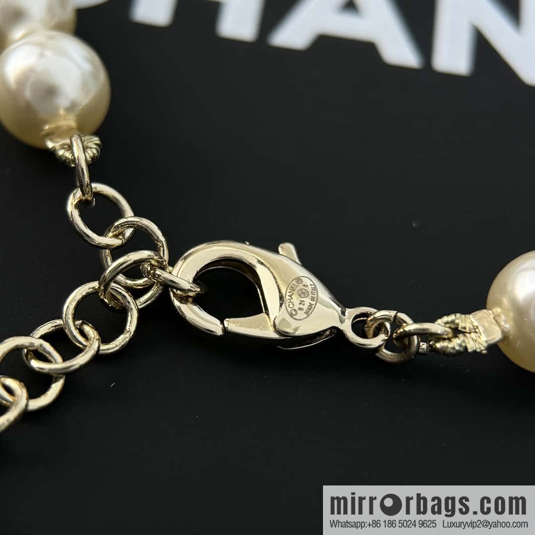 ❗️New ❗️ Chanel necklace ☀️ new ☑️ Chanel double c pearl necklace ☀️