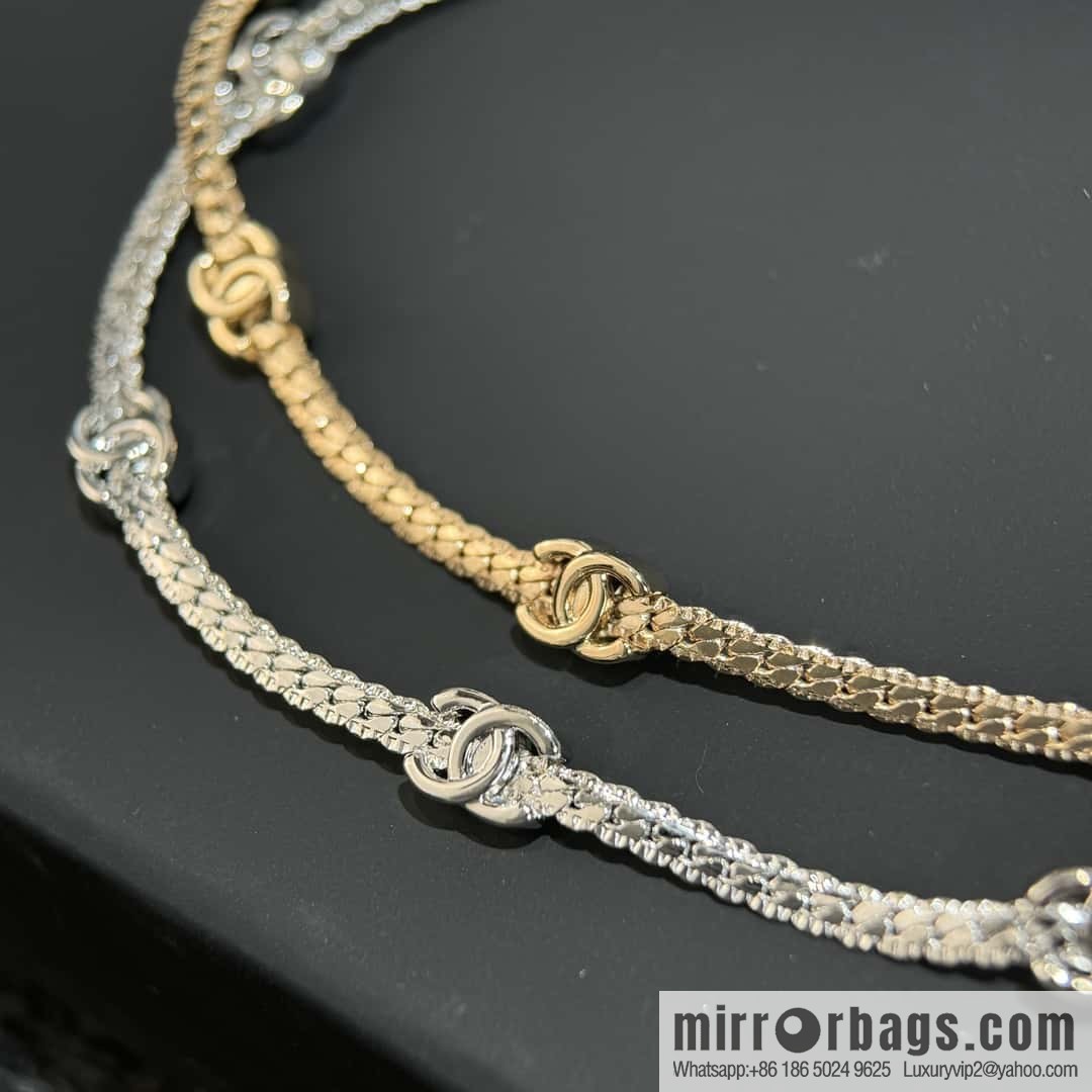 ❗️New ❗️ ☀️ new ☑️ Chanel 5 double c snake bone chain necklace ☀️