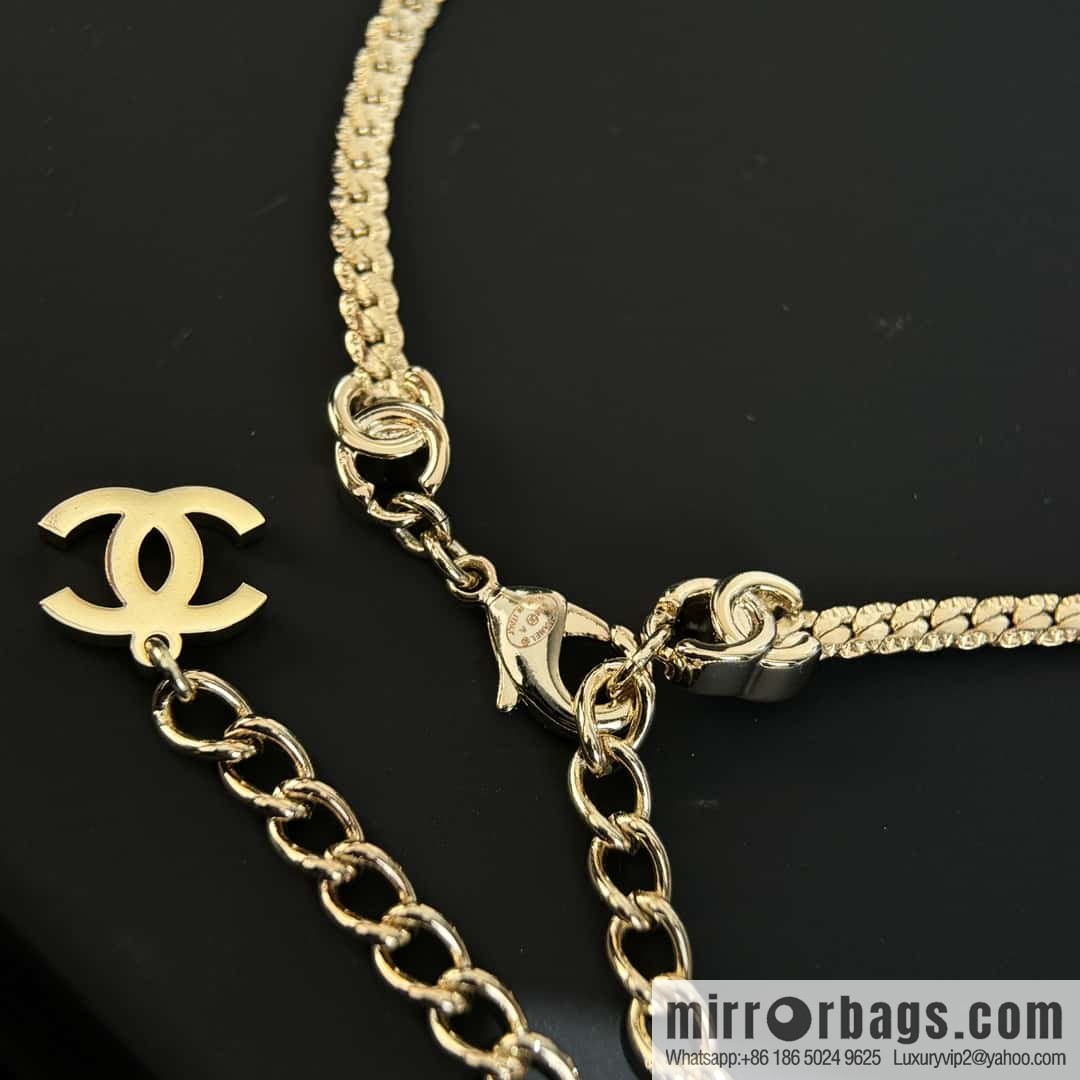 ❗️New ❗️ ☀️ new ☑️ Chanel 5 double c snake bone chain necklace ☀️
