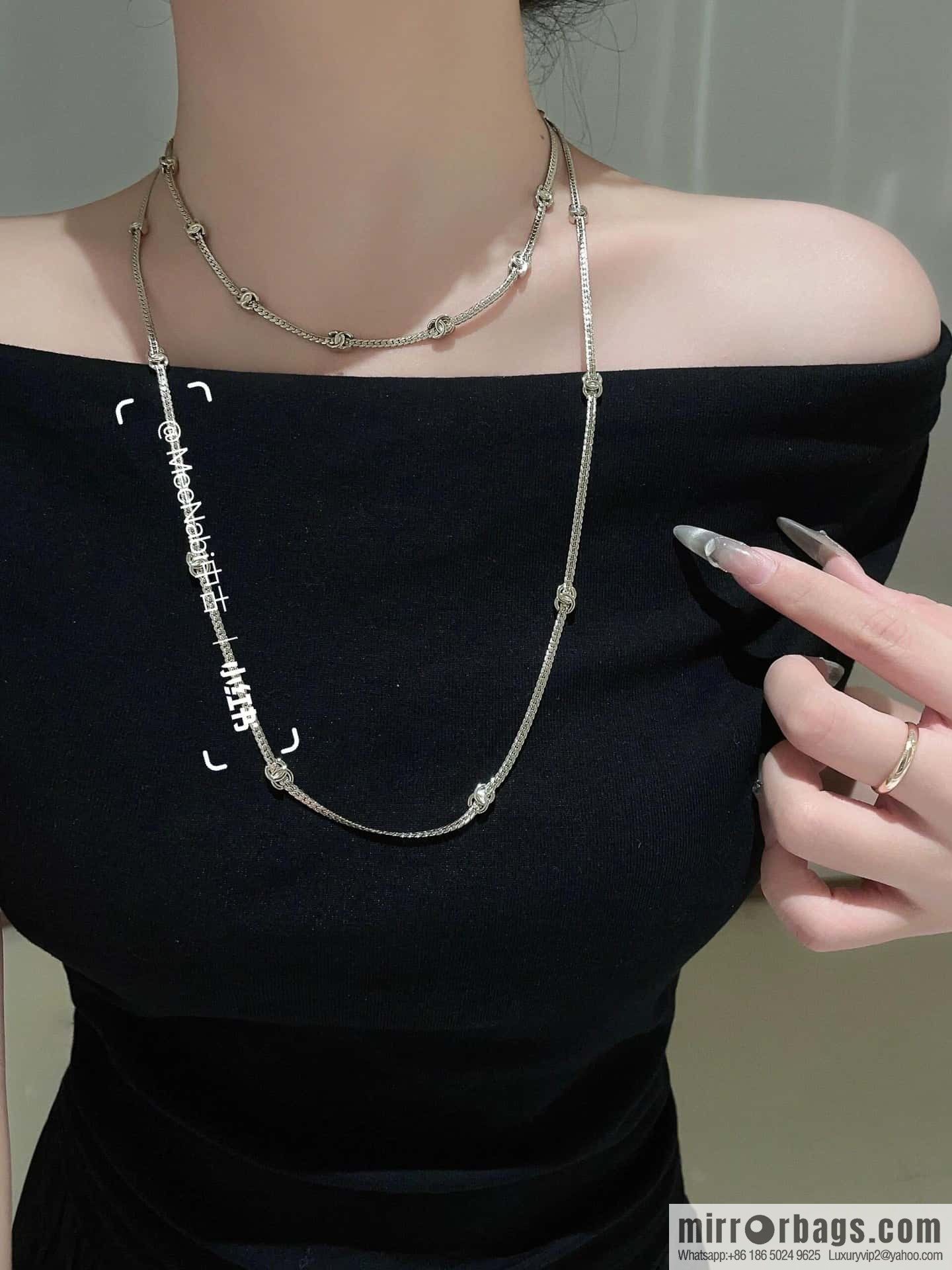 ❗️New ❗️ ☀️ new ☑️ Chanel 15 double c snake bone long necklace ☀️