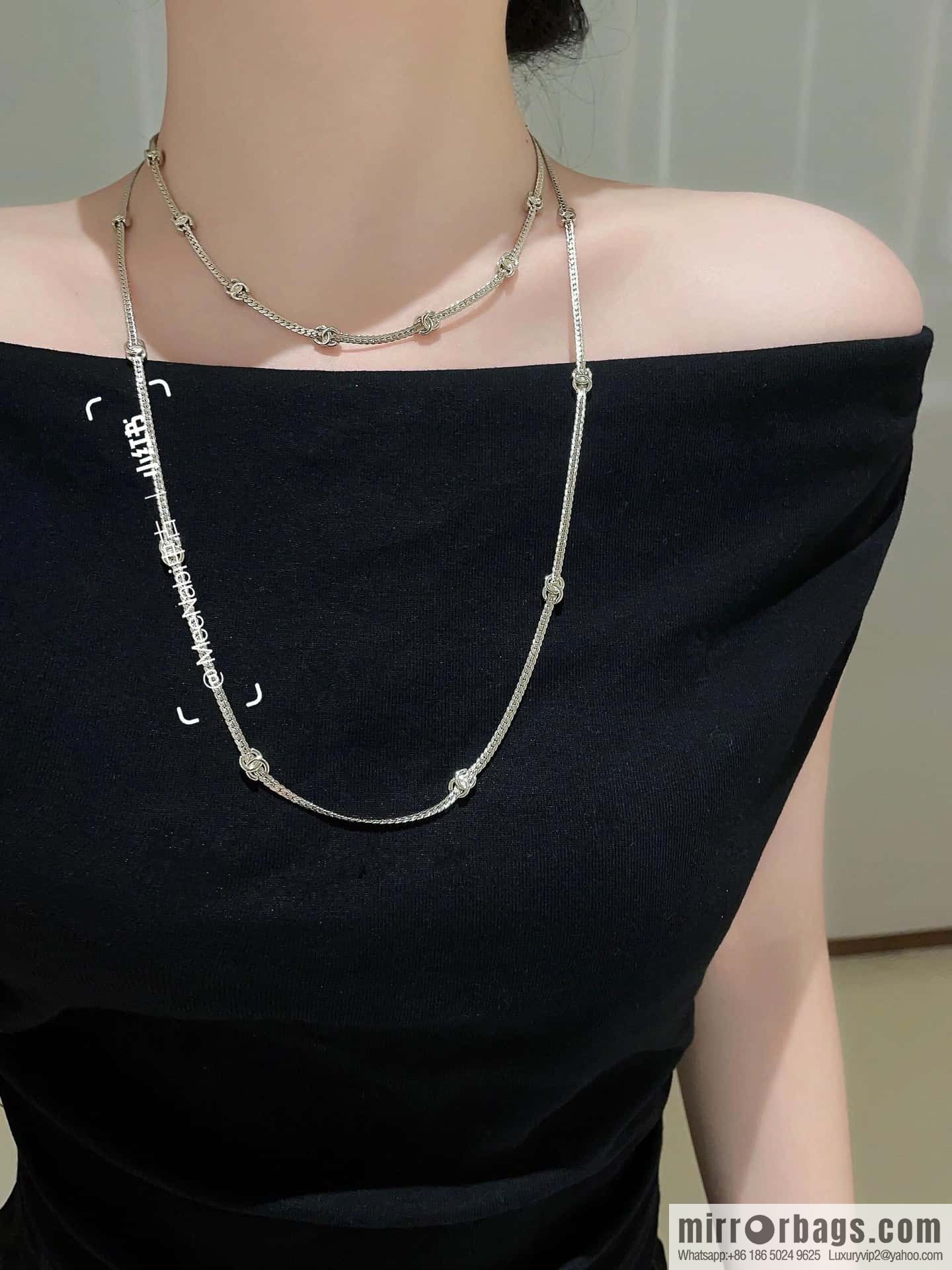 ❗️New ❗️ ☀️ new ☑️ Chanel 15 double c snake bone long necklace ☀️