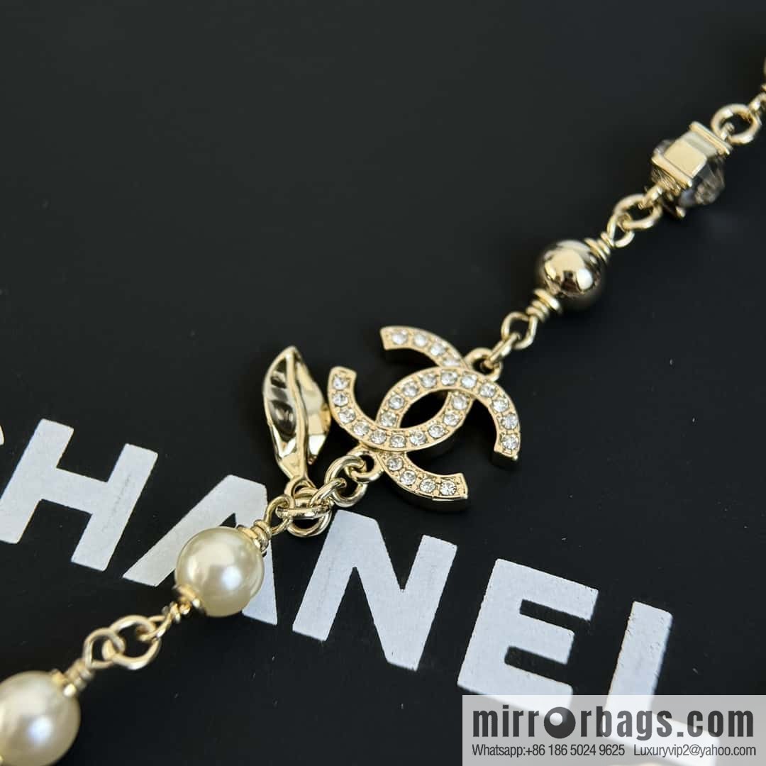 ❗️New ❗️☀️ New ☑️ Chanel Golden Camellia Double C Sweater Chain Long Necklace ☀️