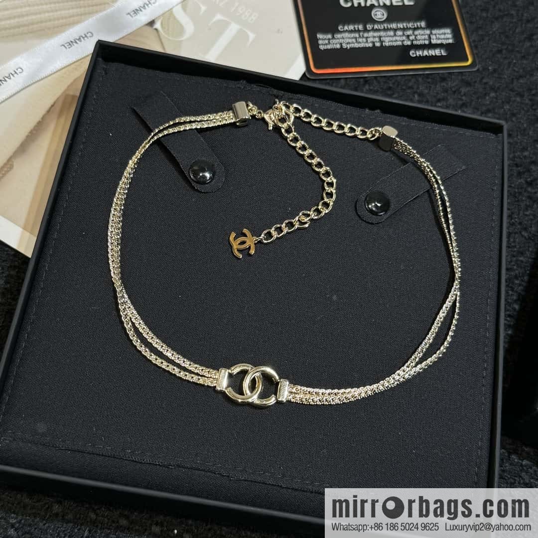 ❗️New ❗️☀️ New ☑️ Chanel Gold Double C Double Snake Bone Chain Necklace ☀️