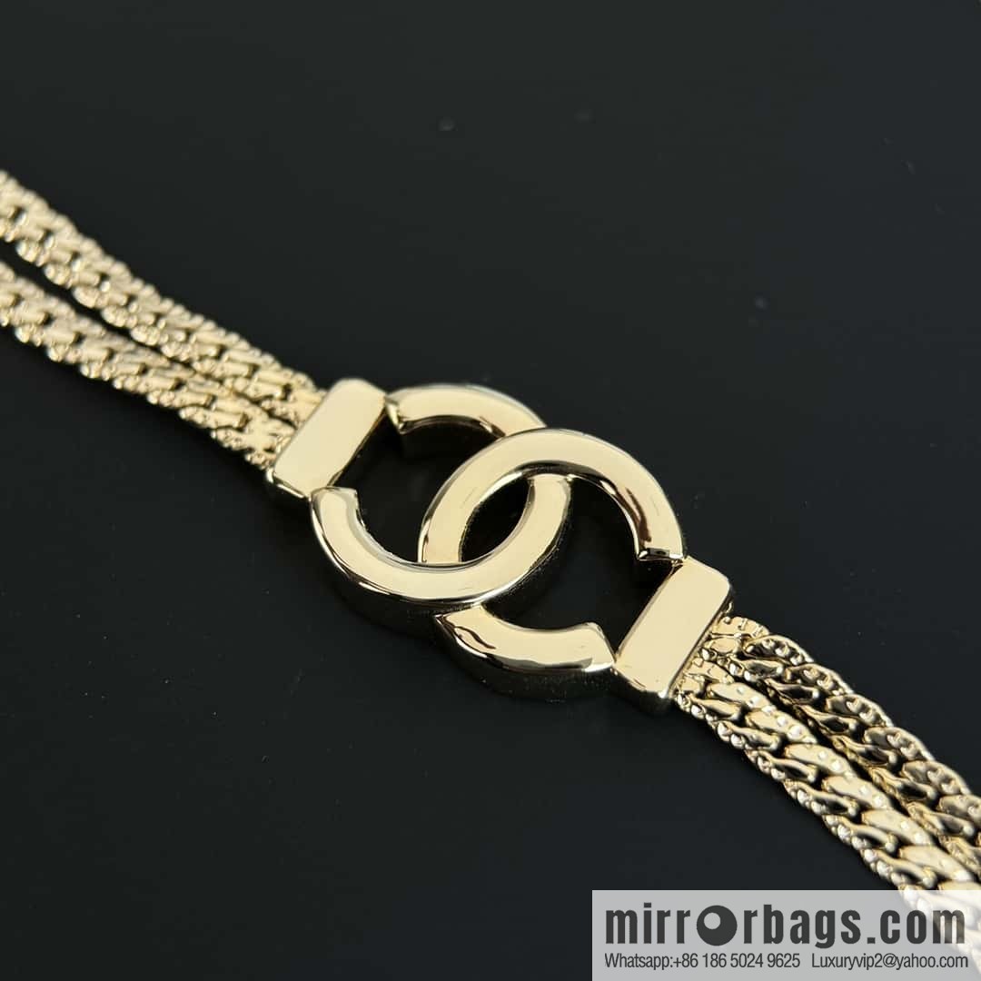 ❗️New ❗️☀️ New ☑️ Chanel Gold Double C Double Snake Bone Chain Necklace ☀️