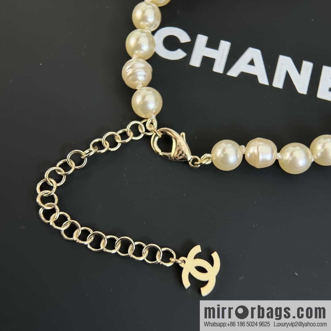 ❗️New ❗️☀️ New ☑️ Chanel 3 Double C Pearl Sweater Chain Necklace
