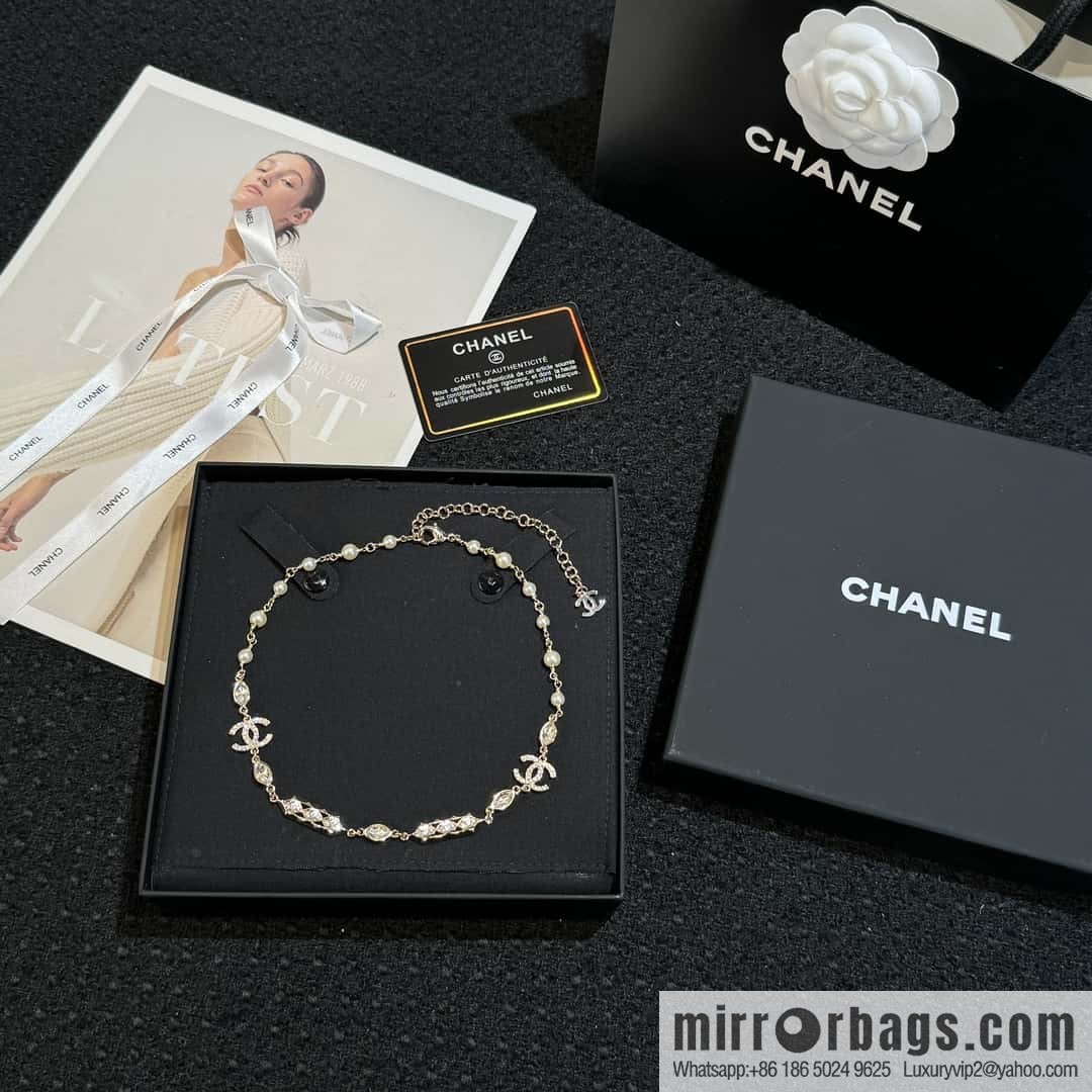 ❗️New ❗️☀️ New ☑️ Chanel Double C Horse Eye Rhinestone Necklace ☀️