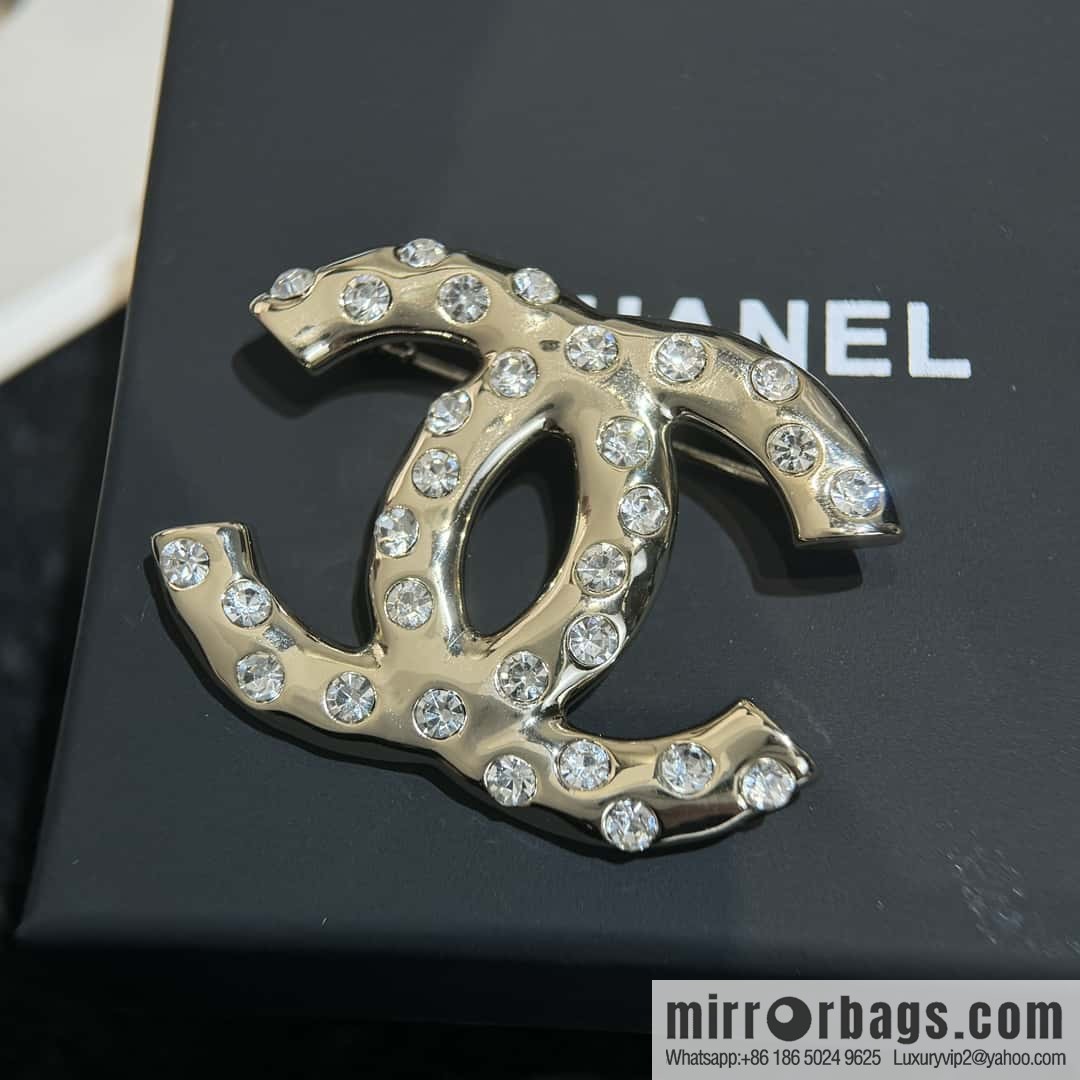 ❗️New ❗️☀️ New ☑️ Chanel Double C Full Diamond Brooch ☀️