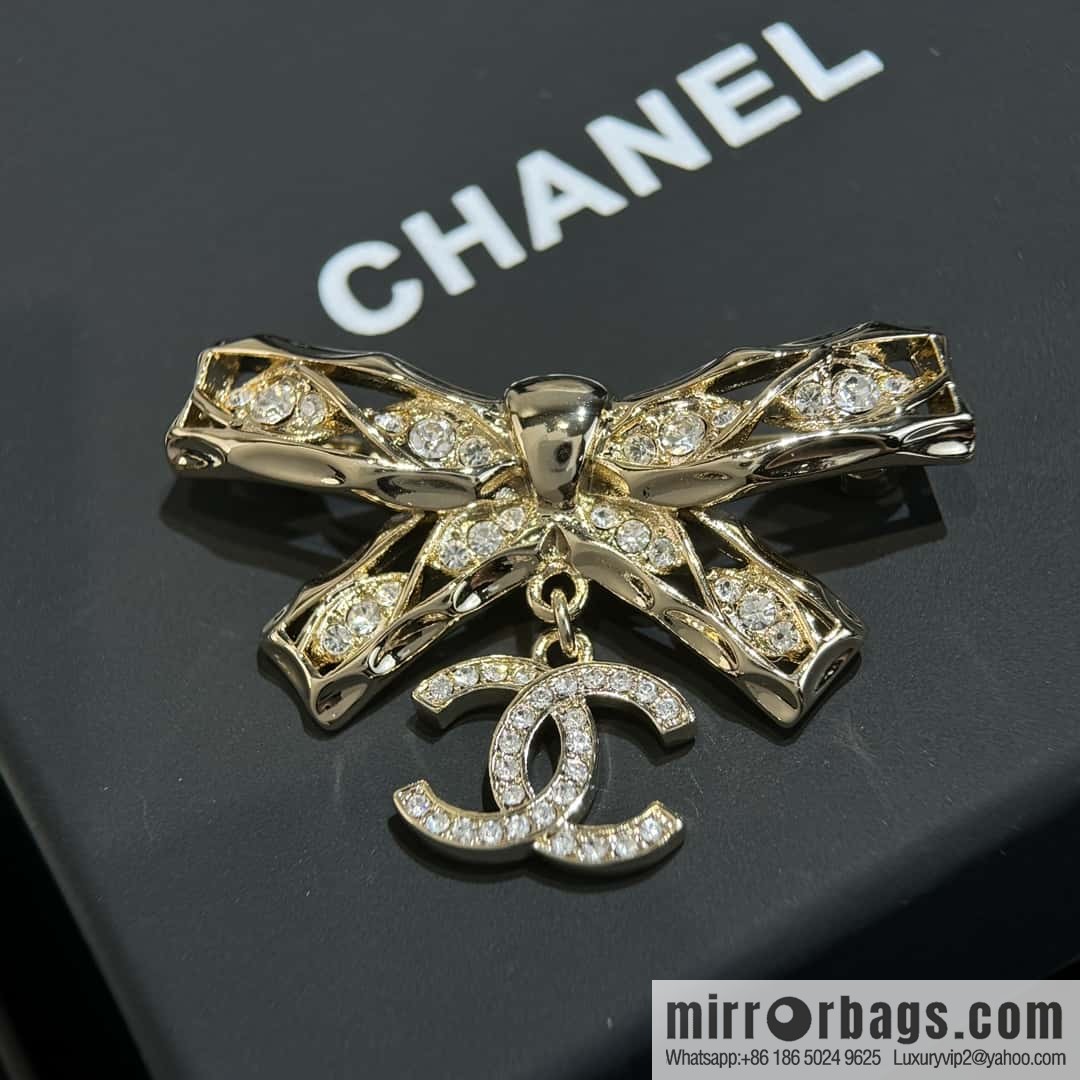 ❗️New ❗️☀️ New ☑️ Chanel Double C Bow Brooch ☀️
