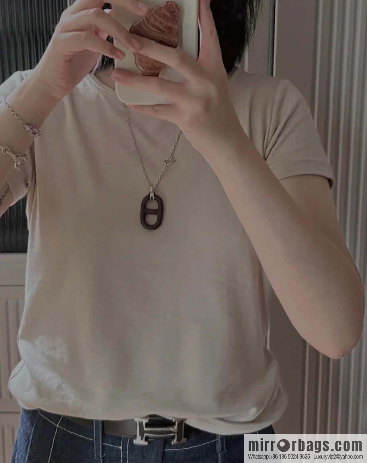 ❗️New ❗️ New ☑️ Hermès HERMES Pig Nose Chaine d'Ancre Necklace