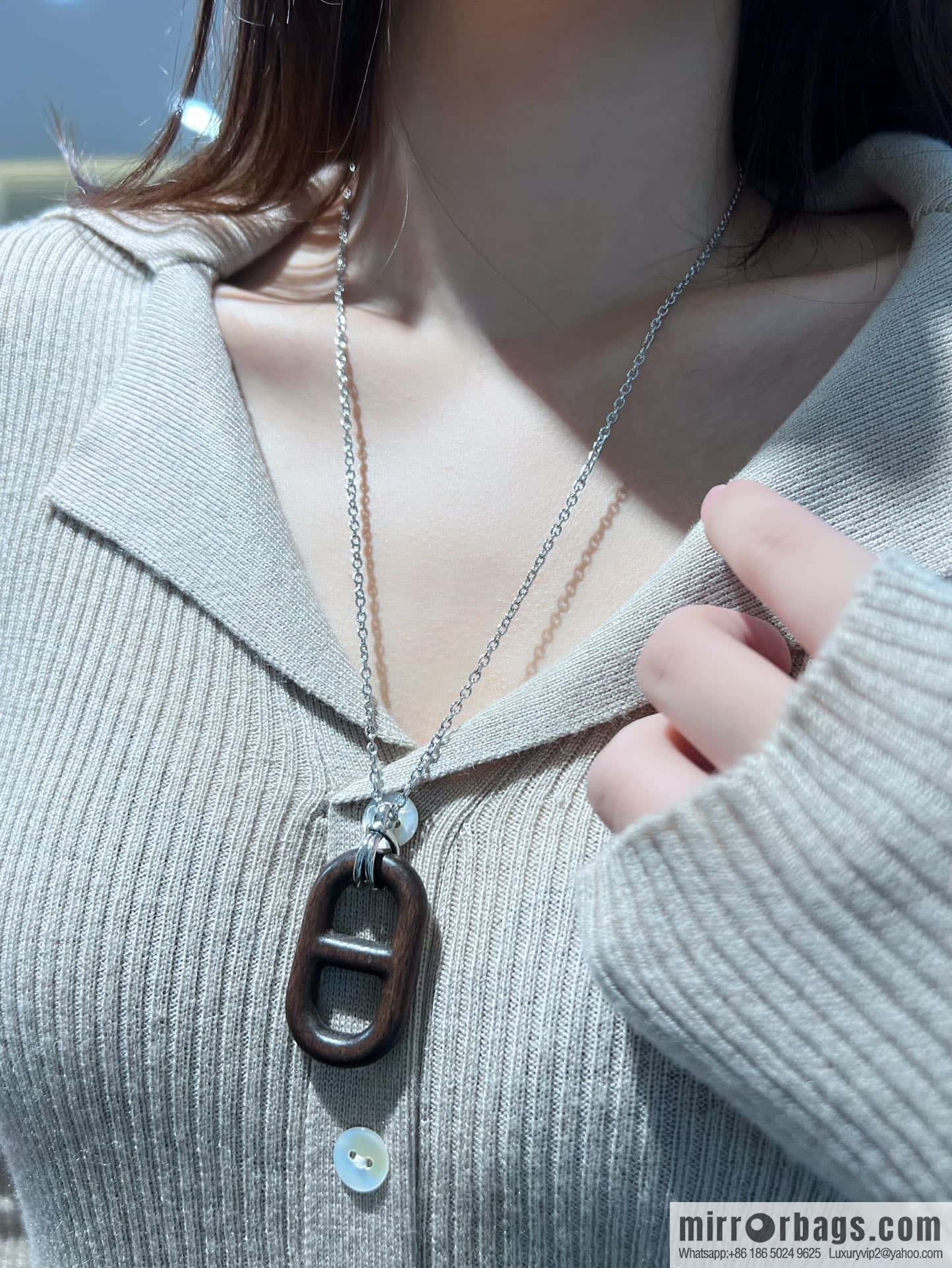 ❗️New ❗️ New ☑️ Hermès HERMES Pig Nose Chaine d'Ancre Necklace