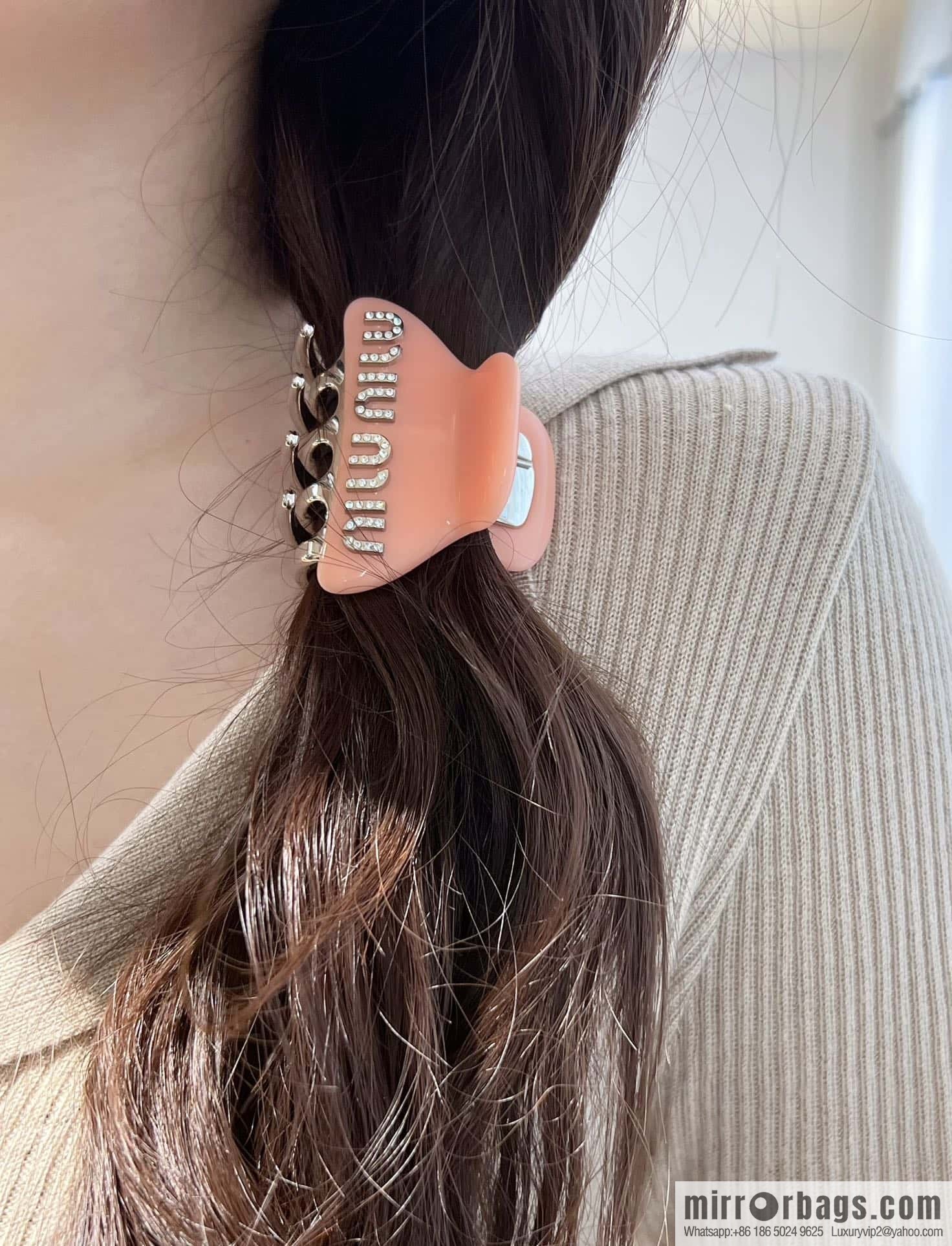 MIU MIU Miu Full Drill Hairpin Hair Grab