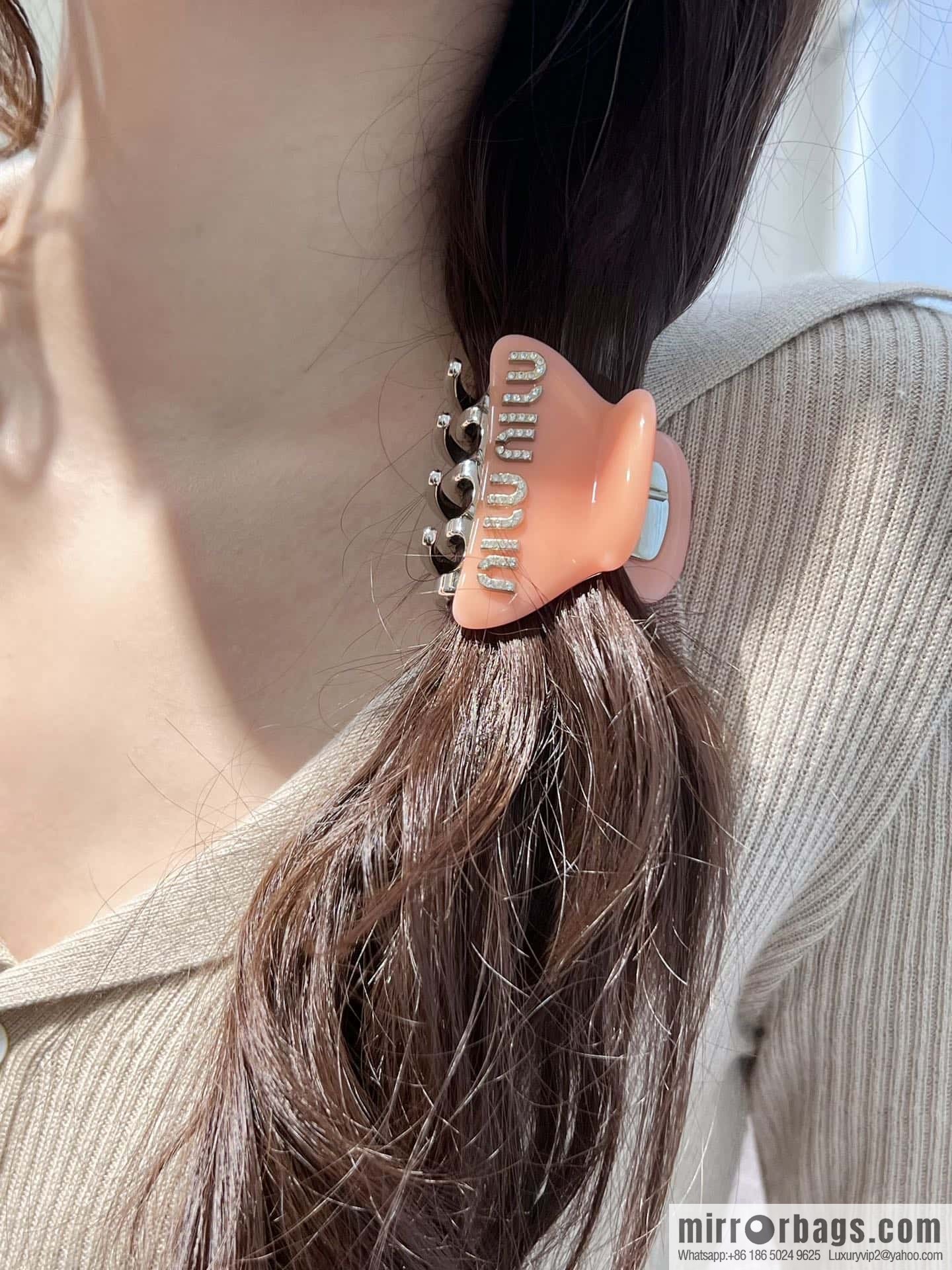 MIU MIU Miu Full Drill Hairpin Hair Grab